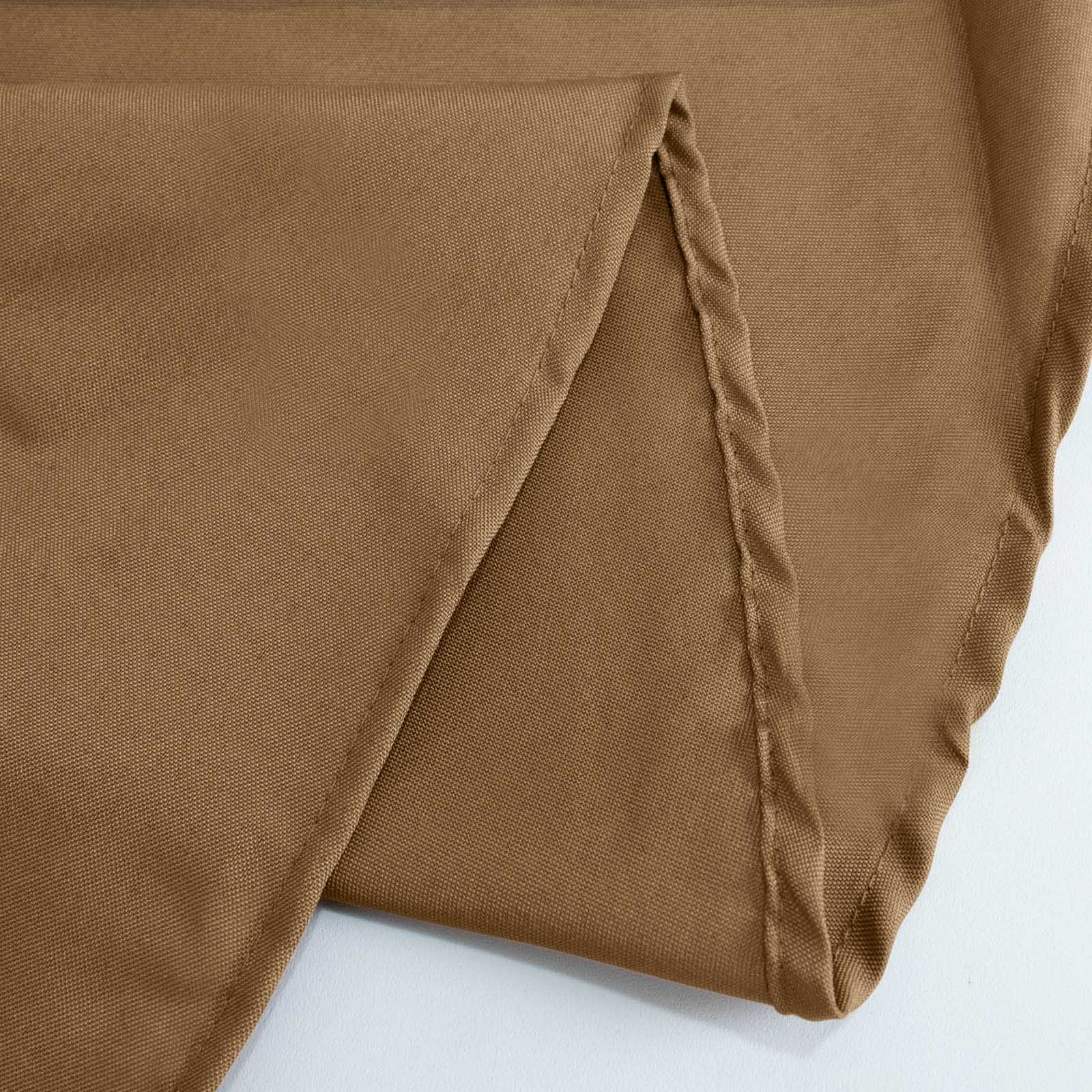 Polyester 108 Round Tablecloth Taupe - Wrinkle-Resistant Table Cover