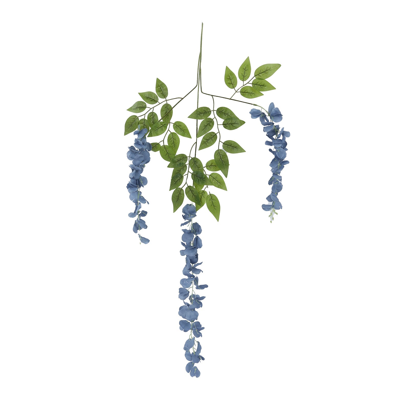 5 Pack 44 Silk Hanging Wisteria Flower Garland Vines in Dusty Blue, Elaborated 3 Full Strands in 1 Bush