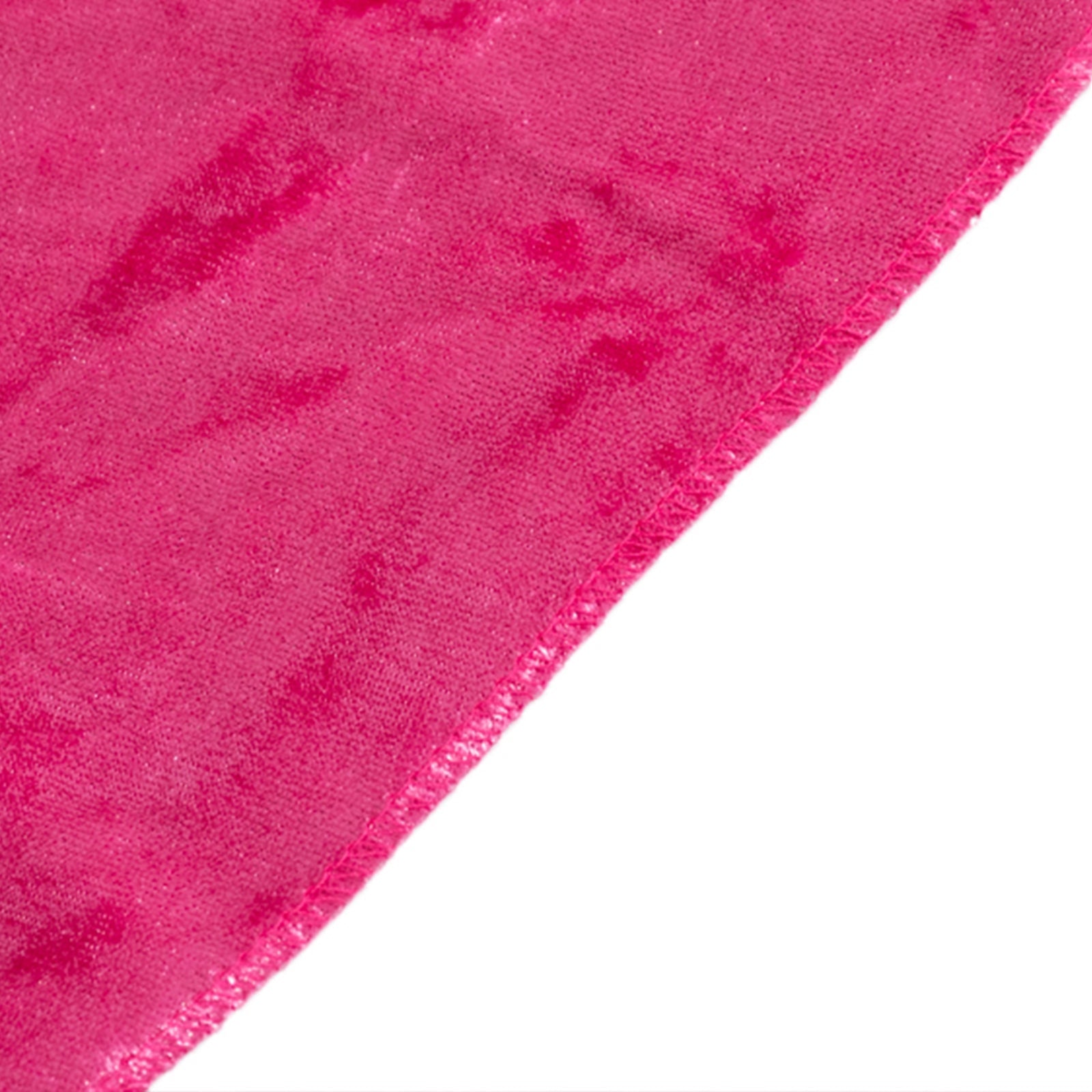 Premium Crushed Velvet 120 Round Tablecloth Fuchsia - Reusable Soft & Stylish Seamless Table Cover