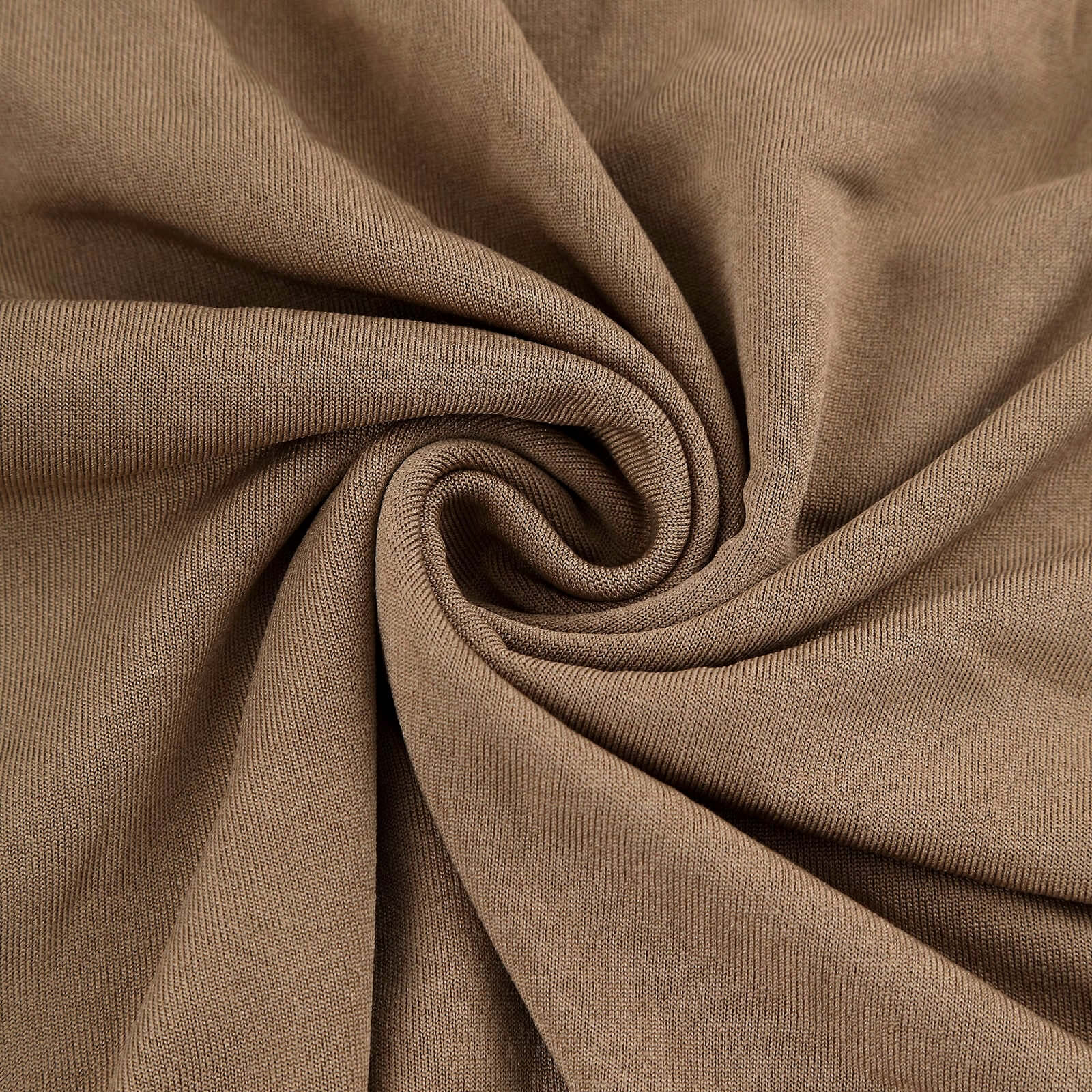 Set of 5 Taupe Spandex Cylinder Pedestal Stand Covers, Stretchable Pillar Prop Covers - 160 GSM