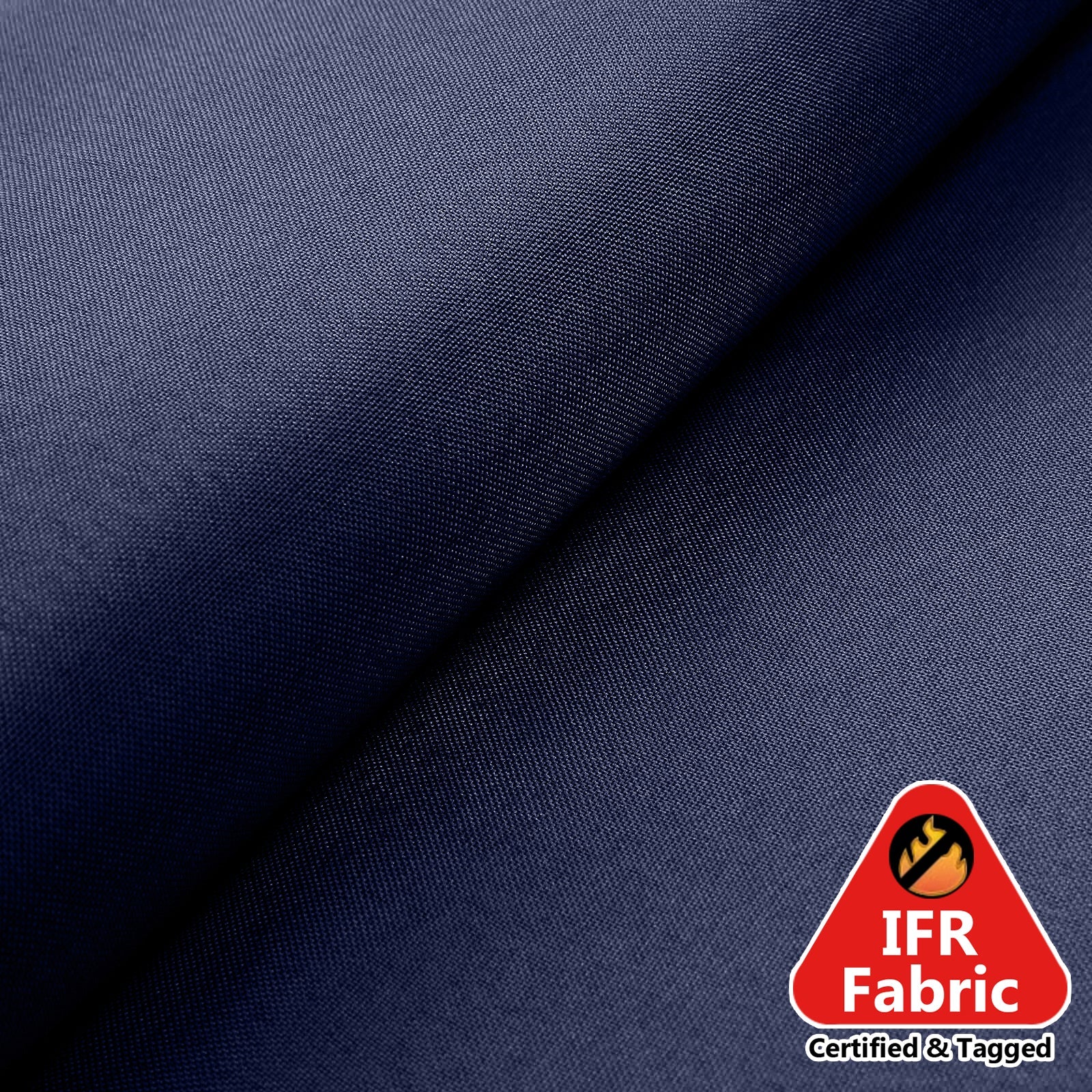 54x10 Yards Fire Retardant Polyester Navy Blue Fabric Bolt, DIY Craft Fabric Roll for Upholstery, Curtains, and Event Decor