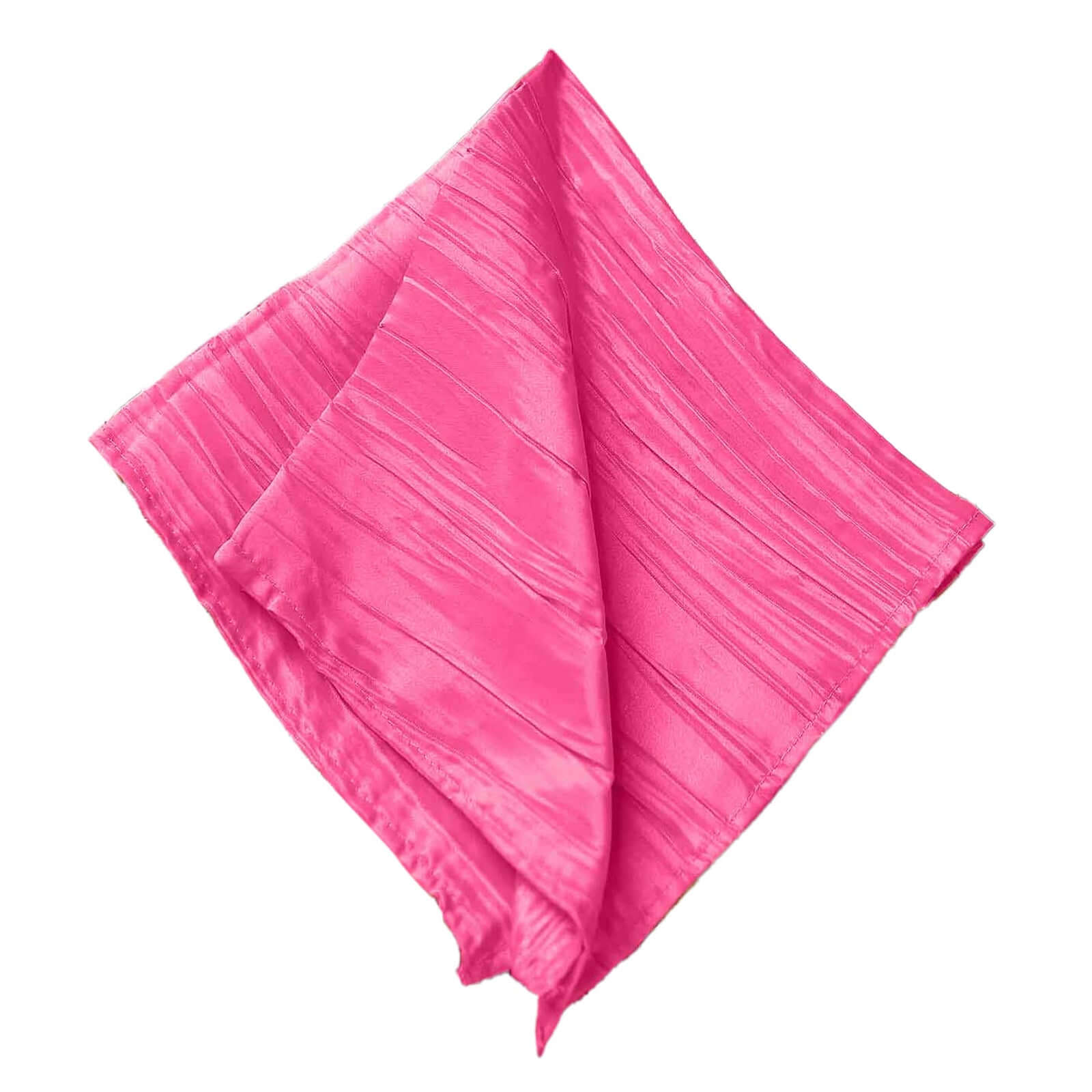 5 Pack Taffeta 20x20 Napkins Fuchsia Accordion - Accordion Crinkle Dinner Napkins