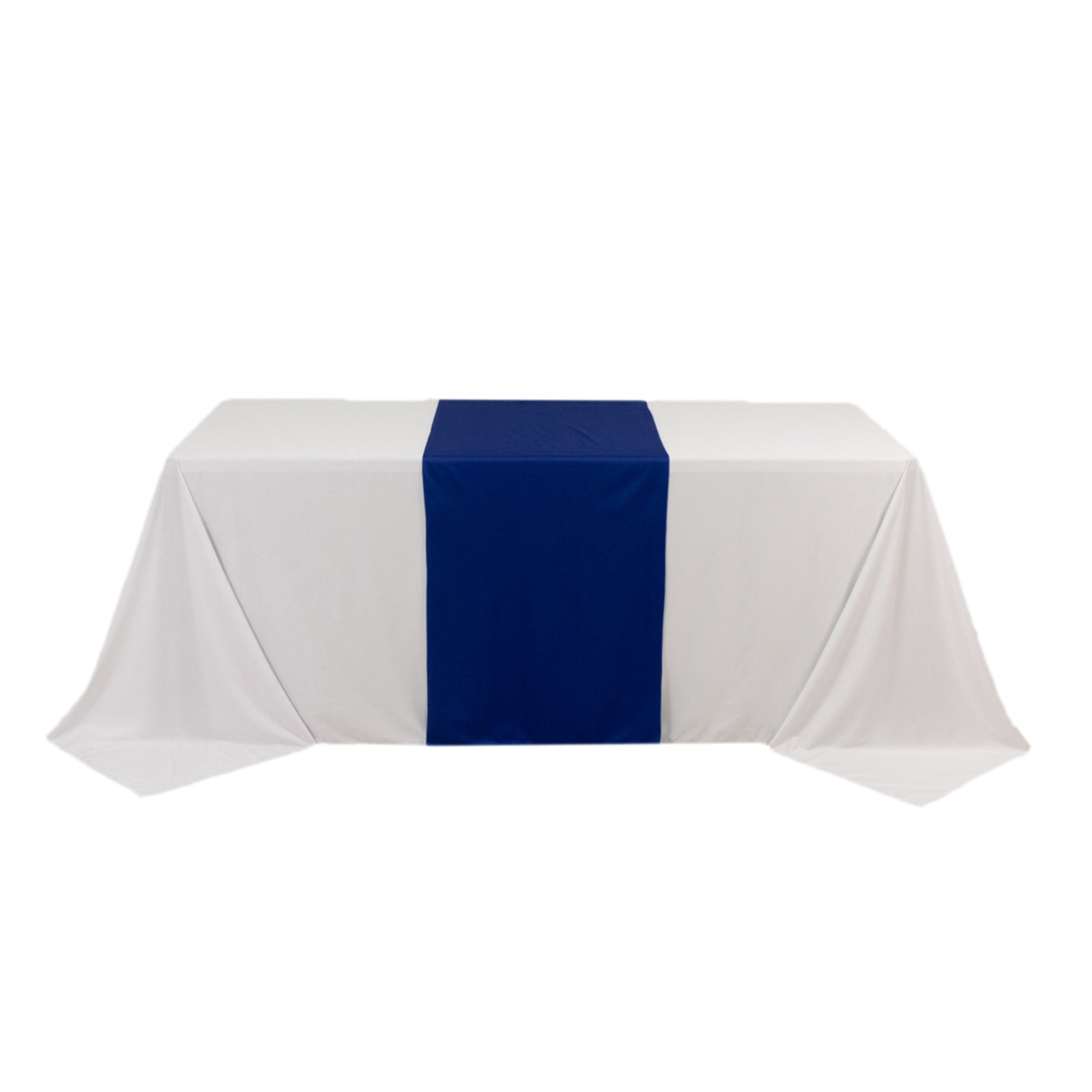 Wide Polyester 24x72 Table Runner Royal Blue - Durable Trade Show Table Linen