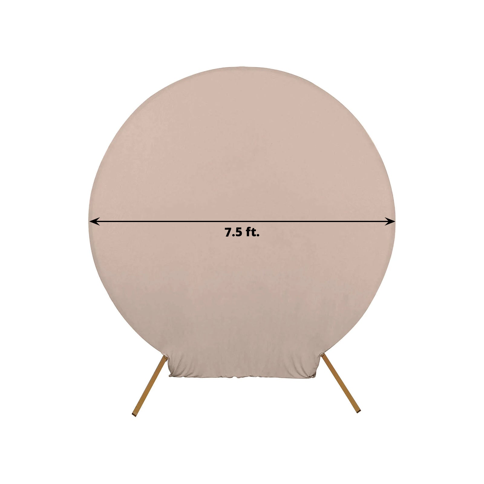 7.5ft Nude Round Spandex Fit Party Backdrop Stand Cover