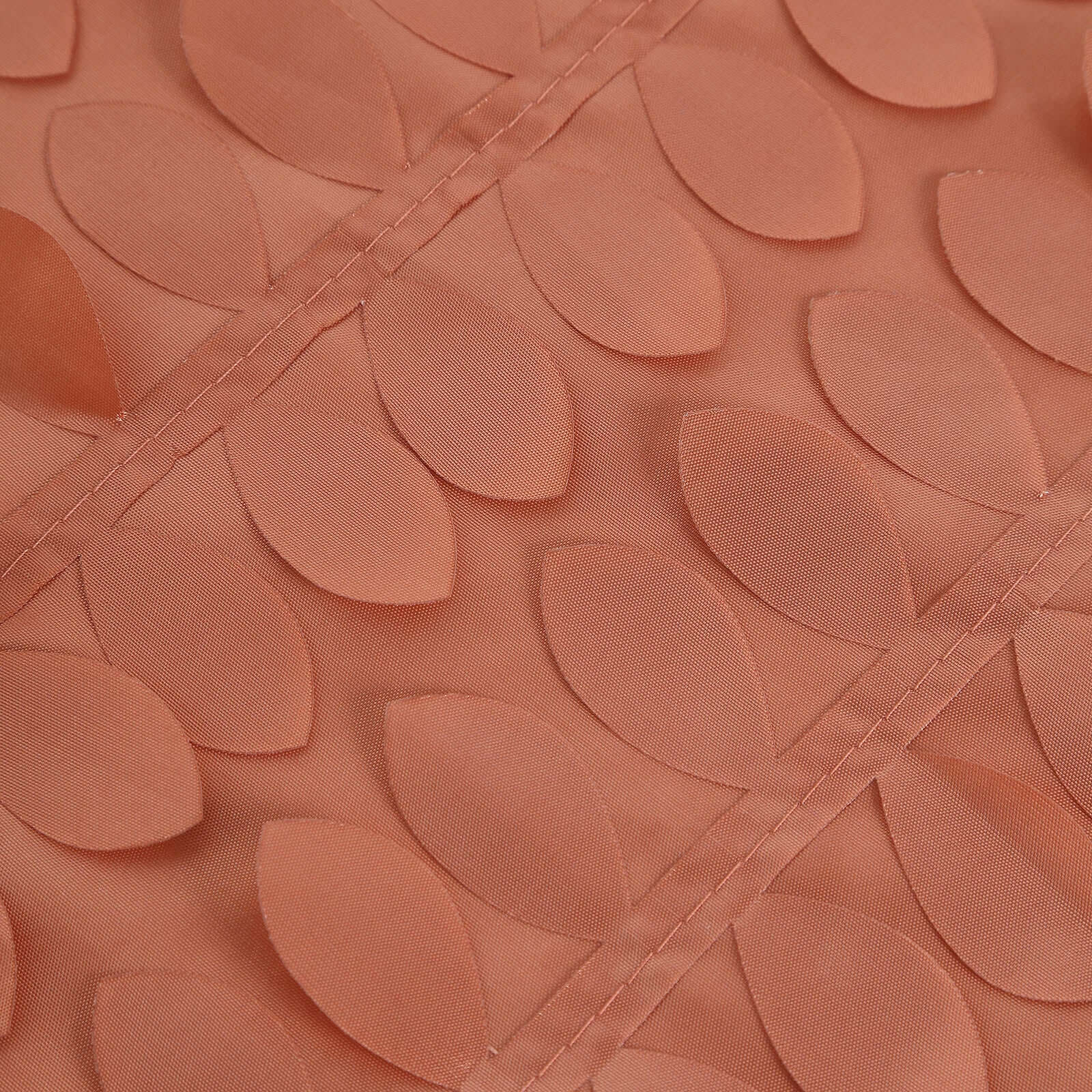Taffeta 54x54 Square Tablecloth Terracotta (Rust) 3D Leaf Petal Table Cover