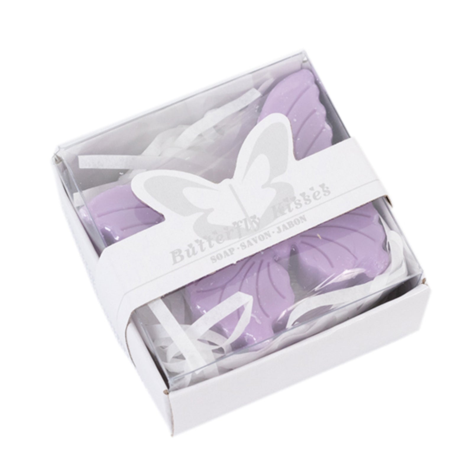 10 Pack Lavender Butterfly Unscented Soap Baby Shower Favors with Gift Boxes, Pre-Packed Bridal Shower Wedding Souvenirs - 2