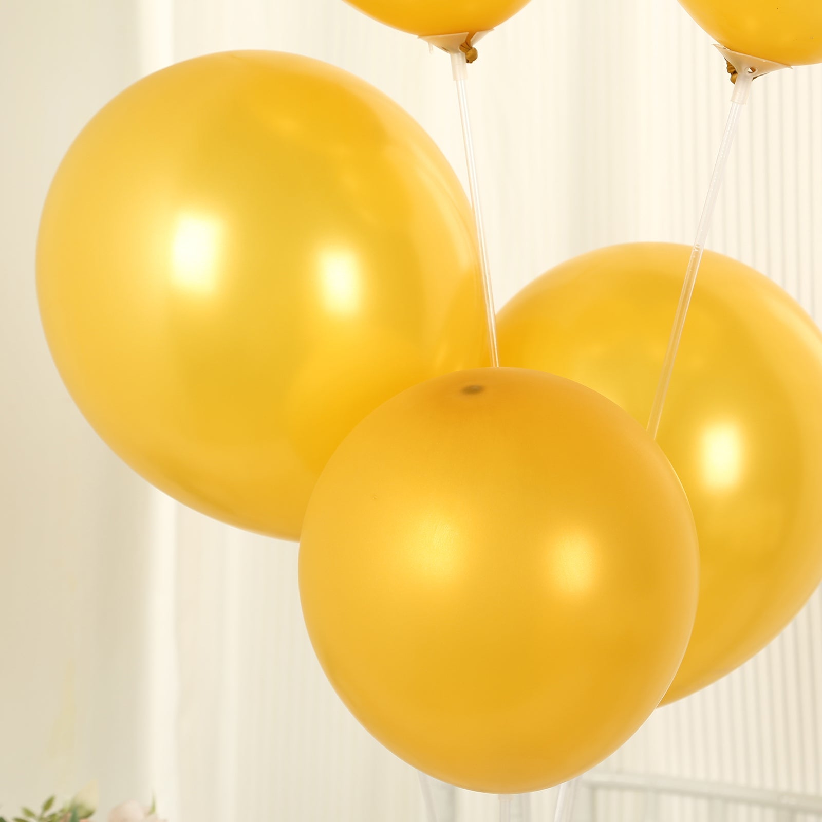 50 Pack Gold Biodegradable Balloons, 12 Thickened Extra Strong Eco-friendly Latex Helium Party Balloons