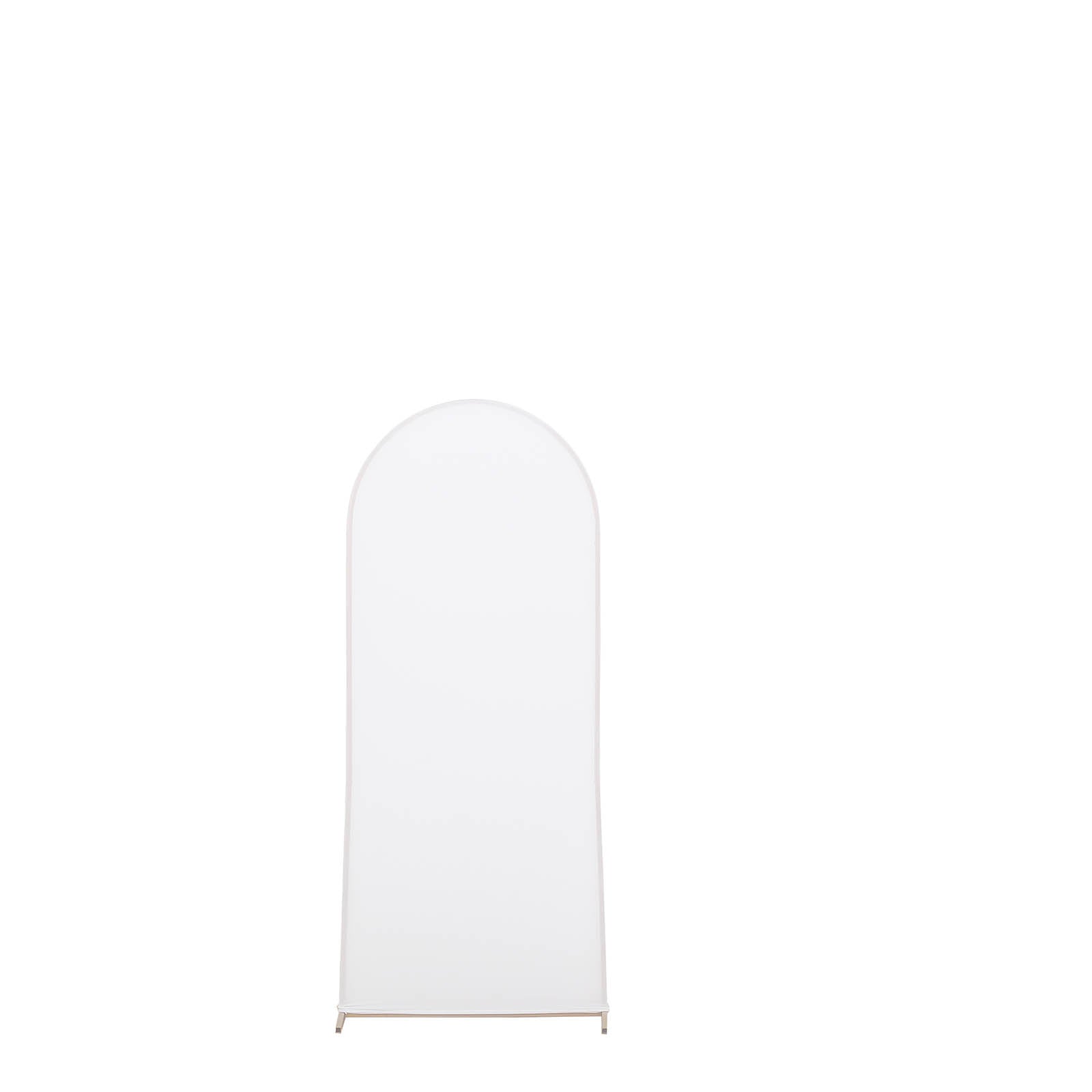 Set of 4 Matte White Spandex Fitted Wedding Arch Covers For Round Top Chiara Backdrop Stands - 4ft,5ft,6ft,7ft