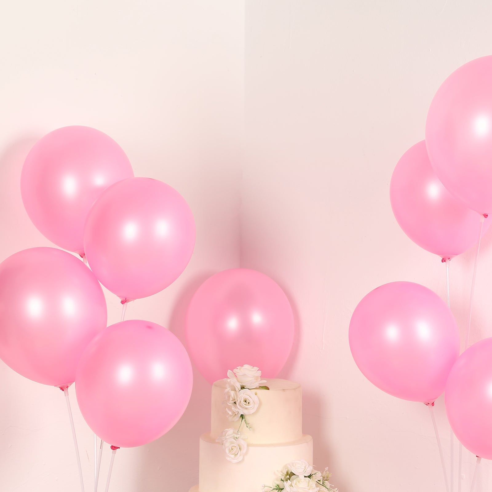 50 Pack Pink Biodegradable Balloons, 12 Thickened Extra Strong Eco-friendly Latex Helium Party Balloons