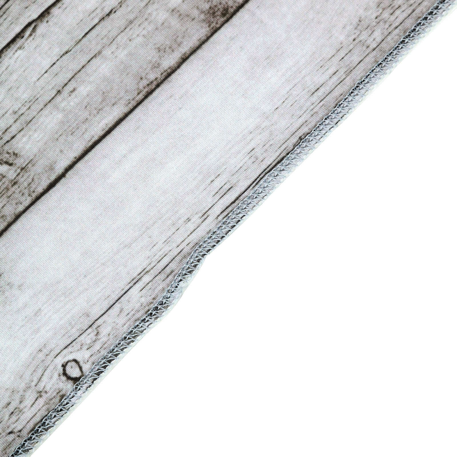 7.5ft White Rustic Wood Plank Pattern Spandex Fit Backdrop Stand Cover