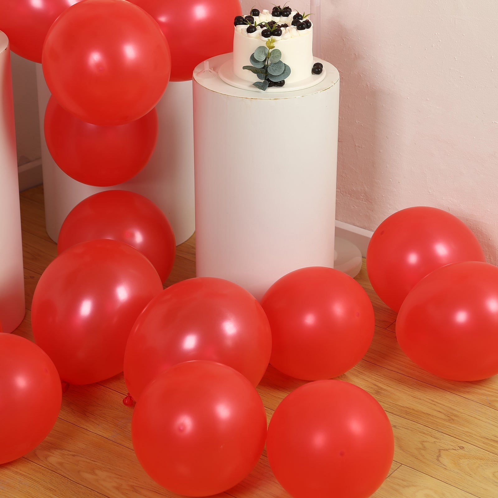 50 Pack Red Biodegradable Balloons, 12 Thickened Extra Strong Eco-friendly Latex Helium Party Balloons