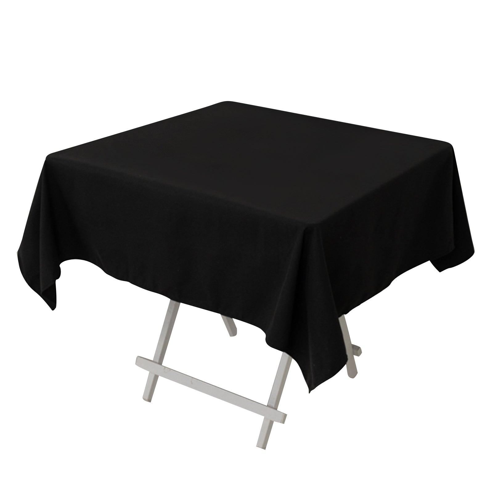 Cotton Blend 54x54 Square Tablecloth Black - Wrinkle-Resistant Finish for Modern Table Settings