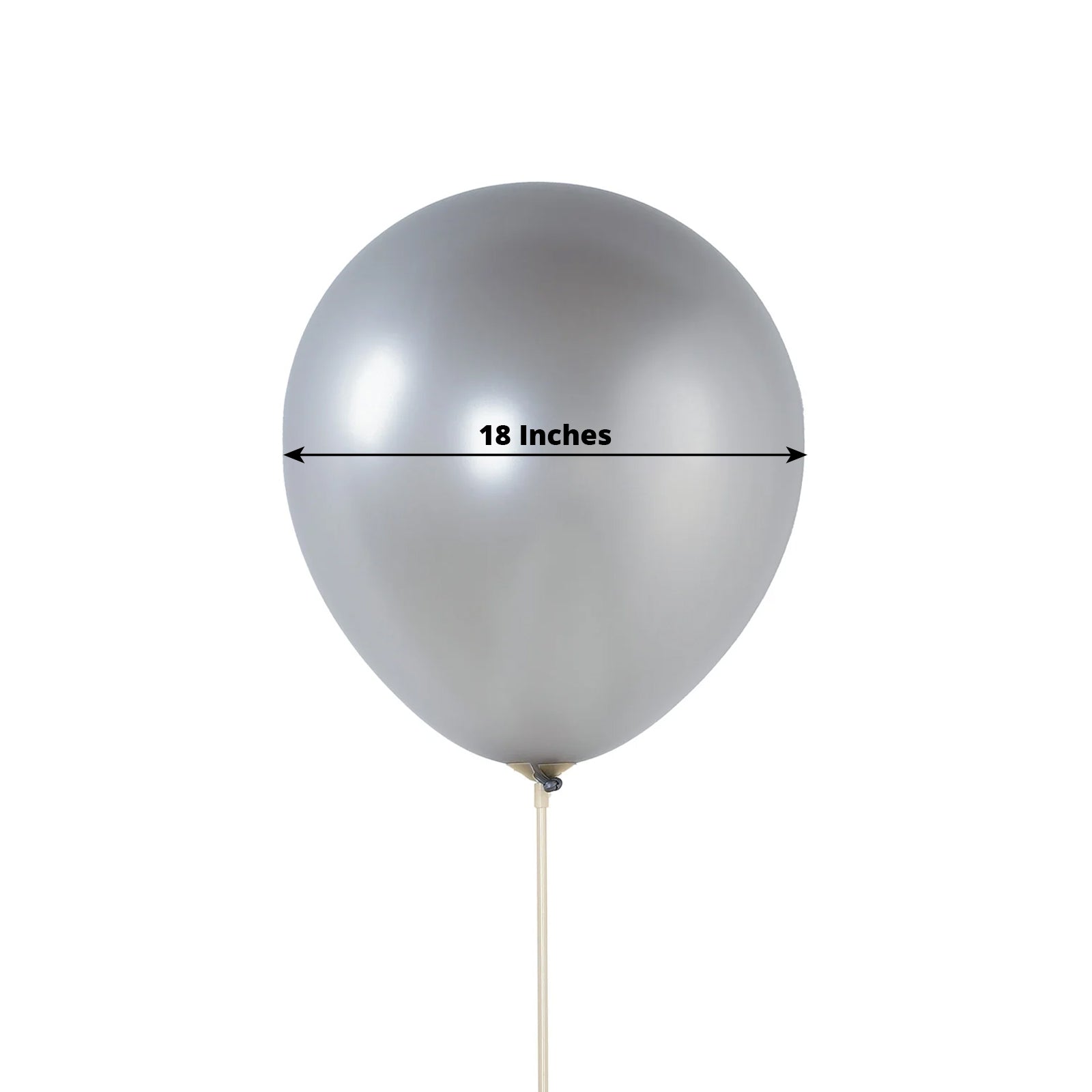 10 Pack Chrome Silver Biodegradable Latex Balloons 18, Thick Eco Friendly Metallic Party Balloons