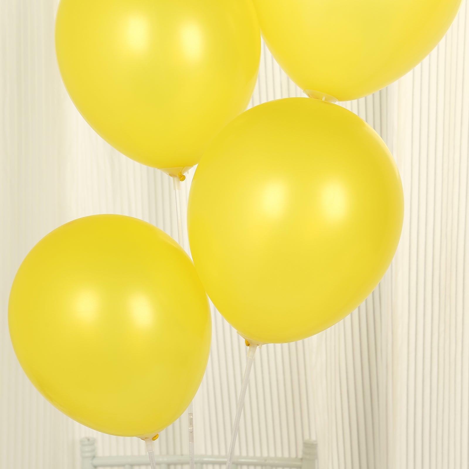 50 Pack Yellow Biodegradable Balloons, 12 Thickened Extra Strong Eco-friendly Latex Helium Party Balloons