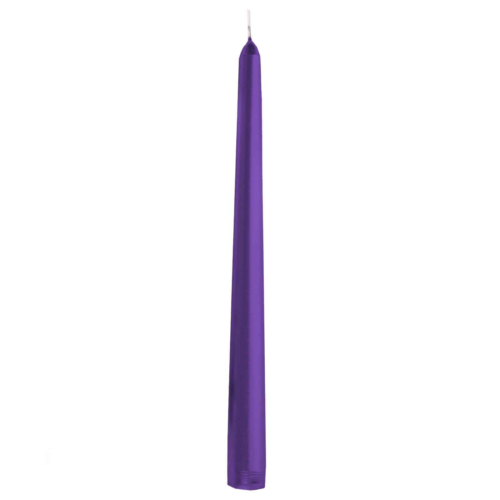 12-Pack Taper Candles Premium Wax Design Purple - Unscented Candles for Upscale Settings 10