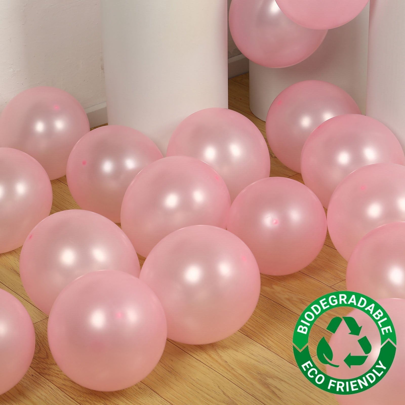 50 Pack Blush Biodegradable Balloons, 12 Thickened Extra Strong Eco-friendly Latex Helium Party Balloons