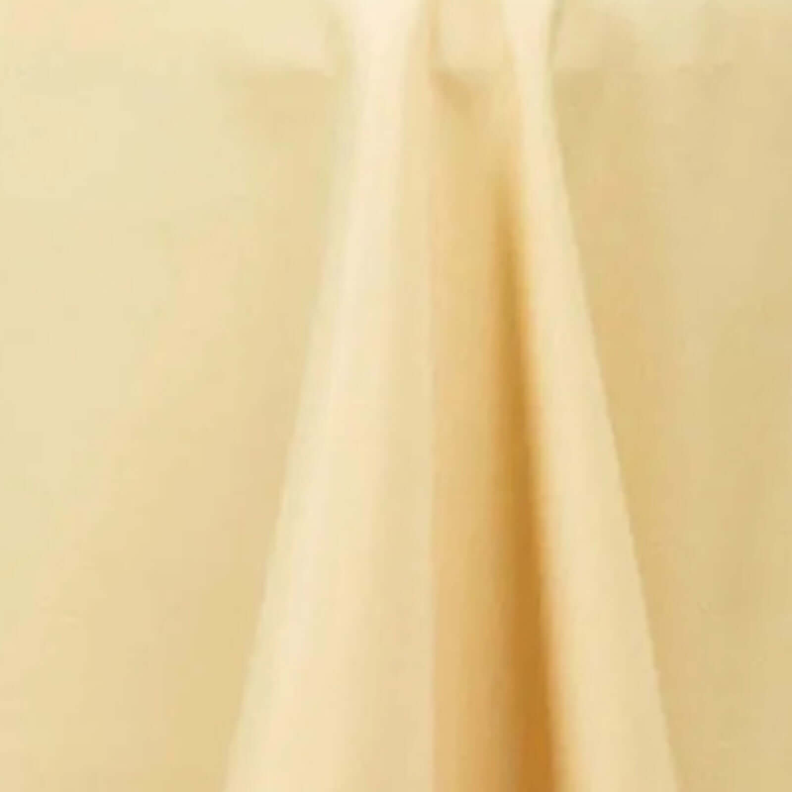 Premium Polyester 90 Round Tablecloth Champagne - Stain and Wrinkle-Resistant Design with 220GSM Thickness Table Cover