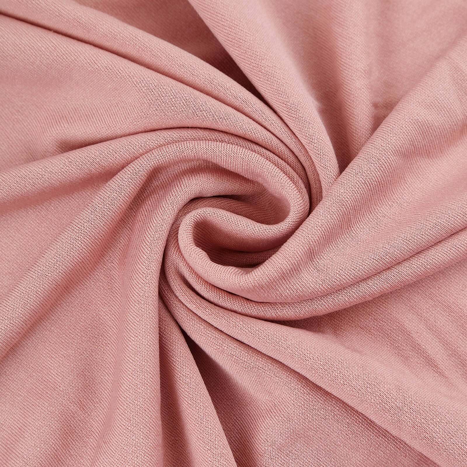 Set of 5 Dusty Rose Spandex Cylinder Pedestal Stand Covers, Stretchable Pillar Prop Covers - 160 GSM