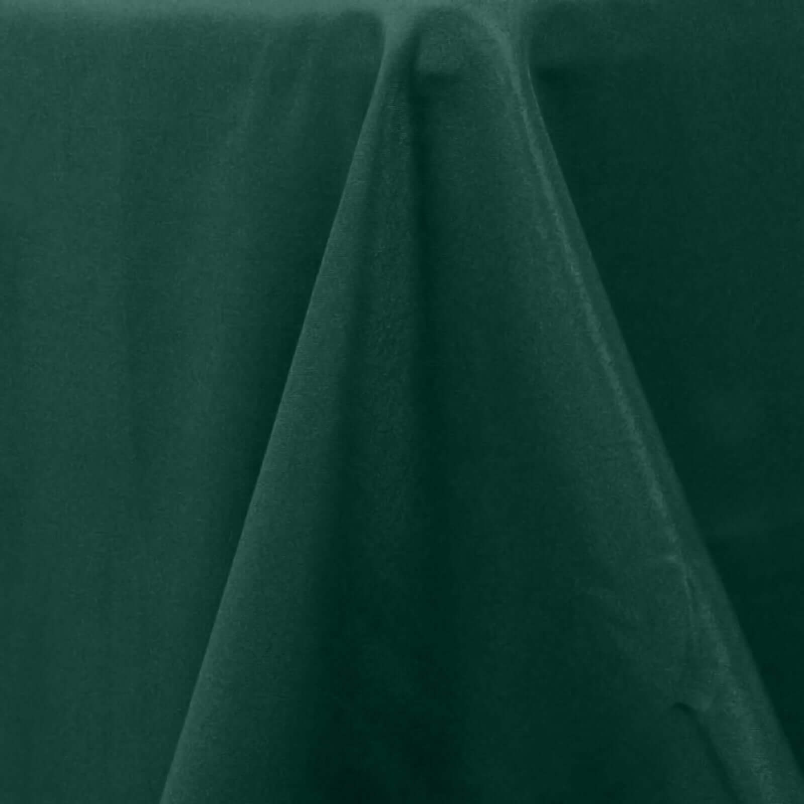 Premium Polyester 120 Round Tablecloth Hunter Emerald Green - Seamless 220GSM Wrinkle-Resistant Table Cover