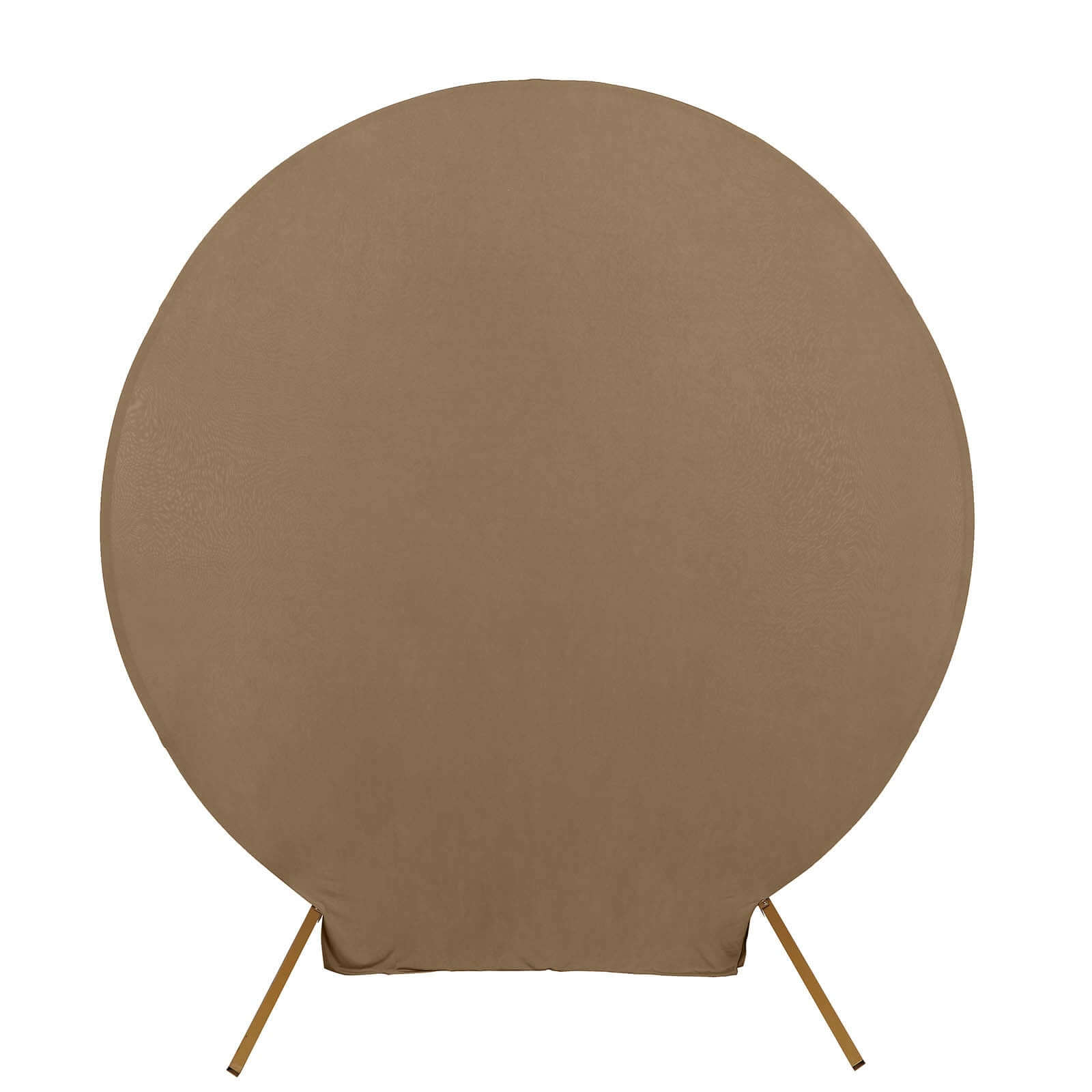 7.5ft Taupe Round Spandex Fit Party Backdrop Stand Cover