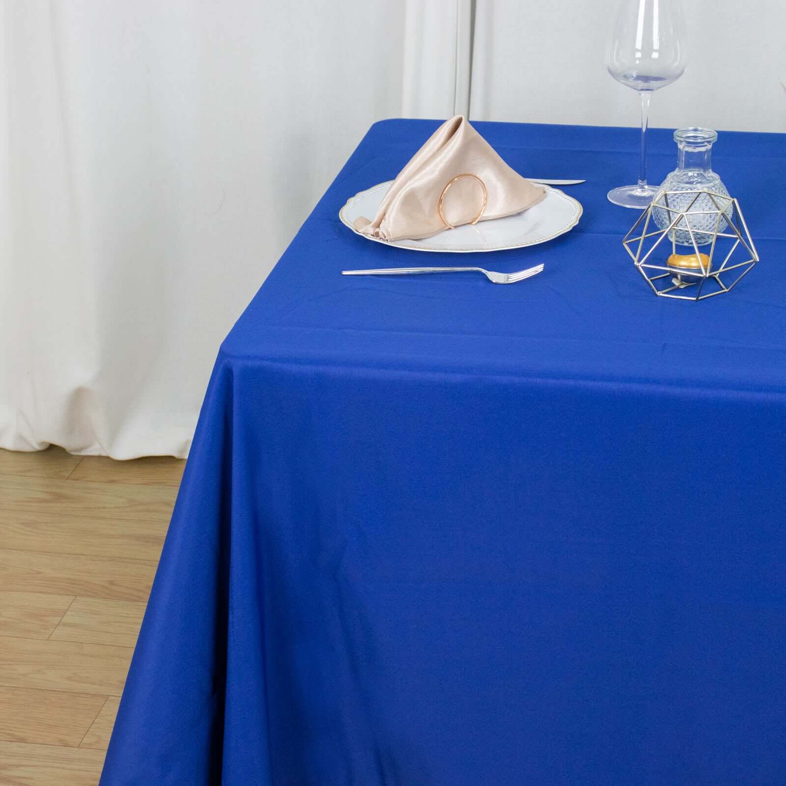 Premium Polyester Square Tablecloth 70x70 Royal Blue 220GSM Wrinkle-Resistant Table Cover