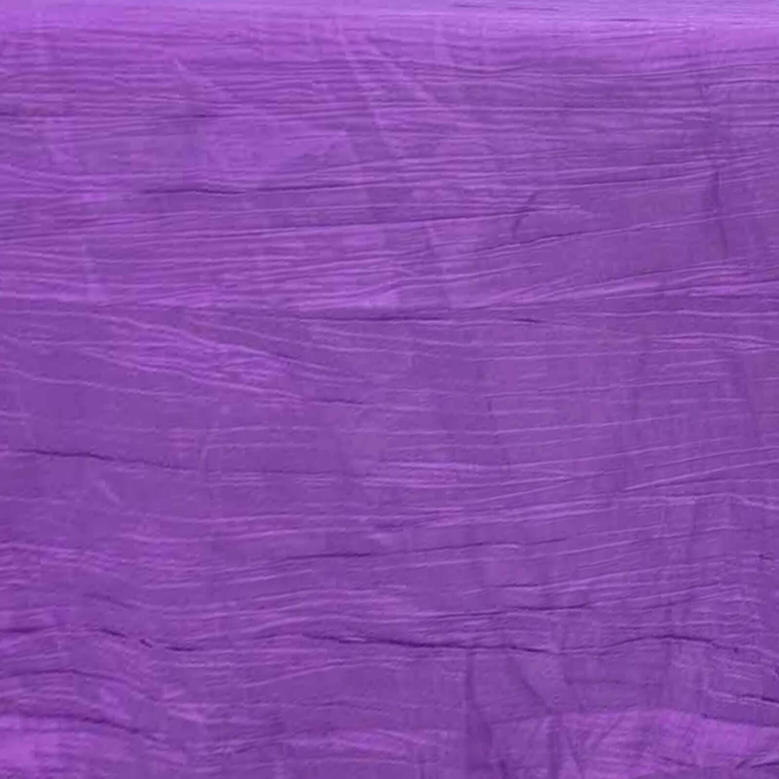 Taffeta 90x132 Rectangle Tablecloth Purple - Seamless Accordion Crinkle Table Cover