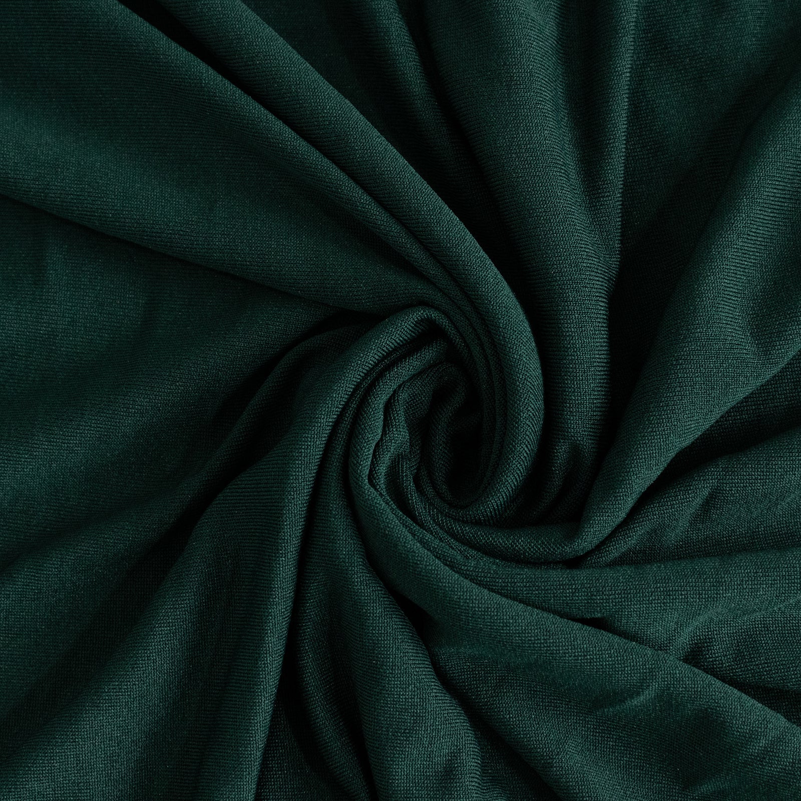 Spandex Rectangle 72x30 Table Skirt Hunter Emerald Green with Wavy Skirt-Like Effect Table Cover