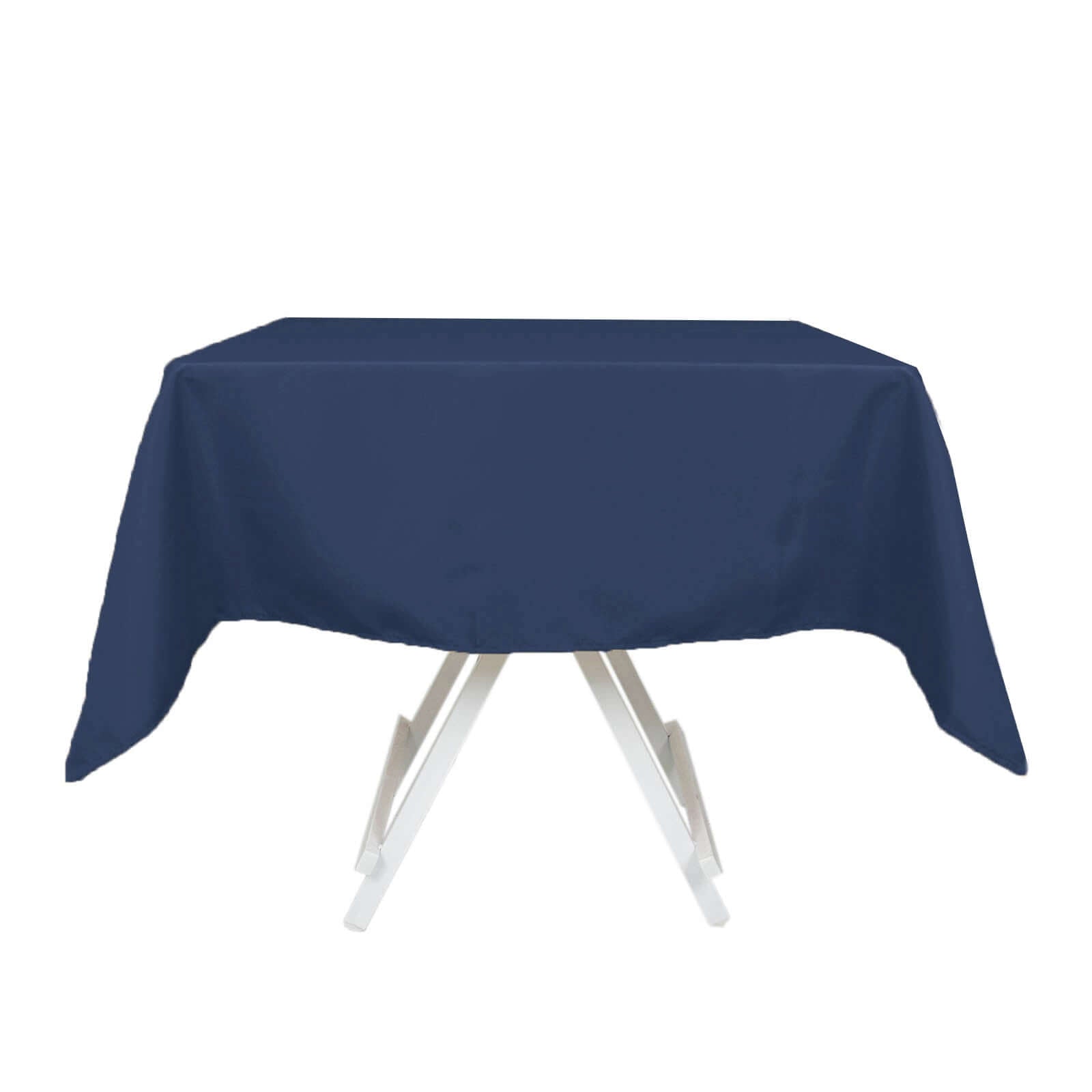 Premium Polyester 54x54 Square Tablecloth Navy Blue - Stain and Wrinkle-Resistant 220GSM Table Cover