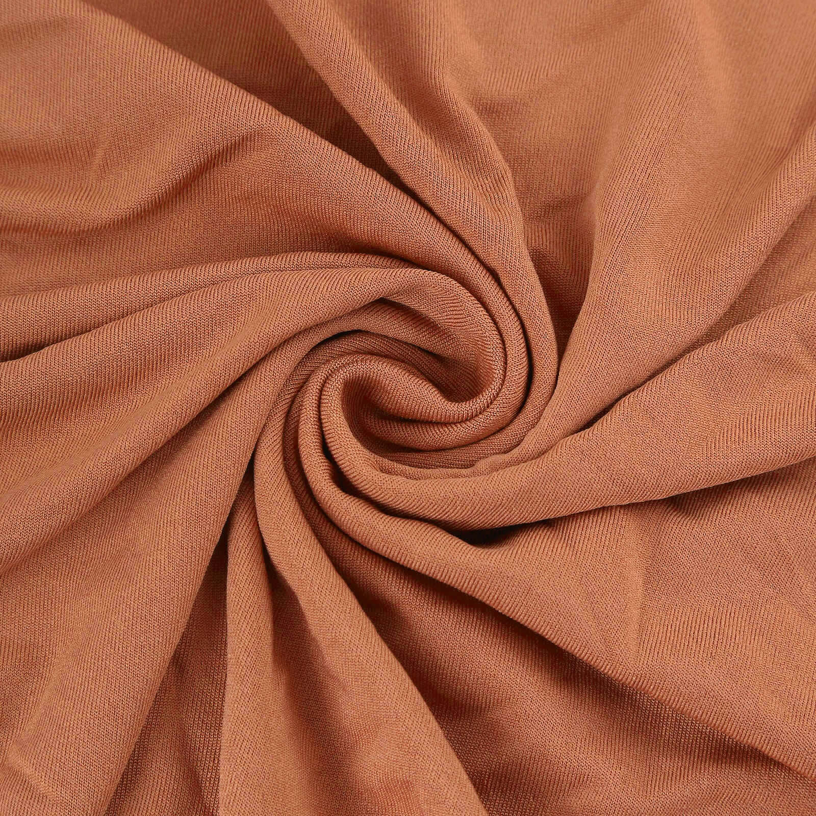 Set of 5 Terracotta (Rust) Spandex Cylinder Pedestal Stand Covers, Stretchable Pillar Prop Covers - 160 GSM