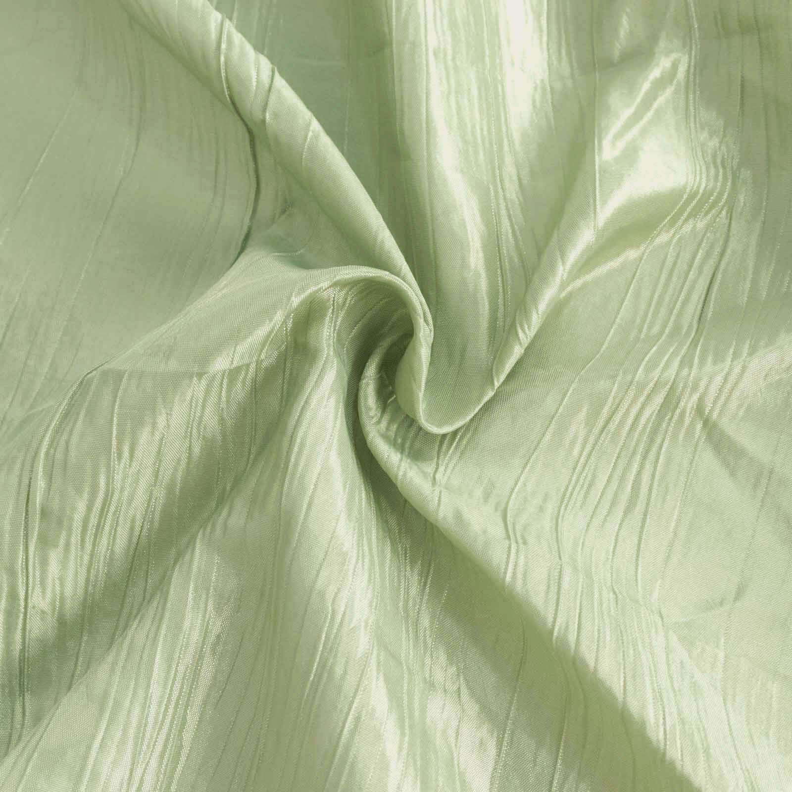 5 Pack Taffeta 20x20 Napkins Sage Green - Accordion Crinkle Dinner Napkins