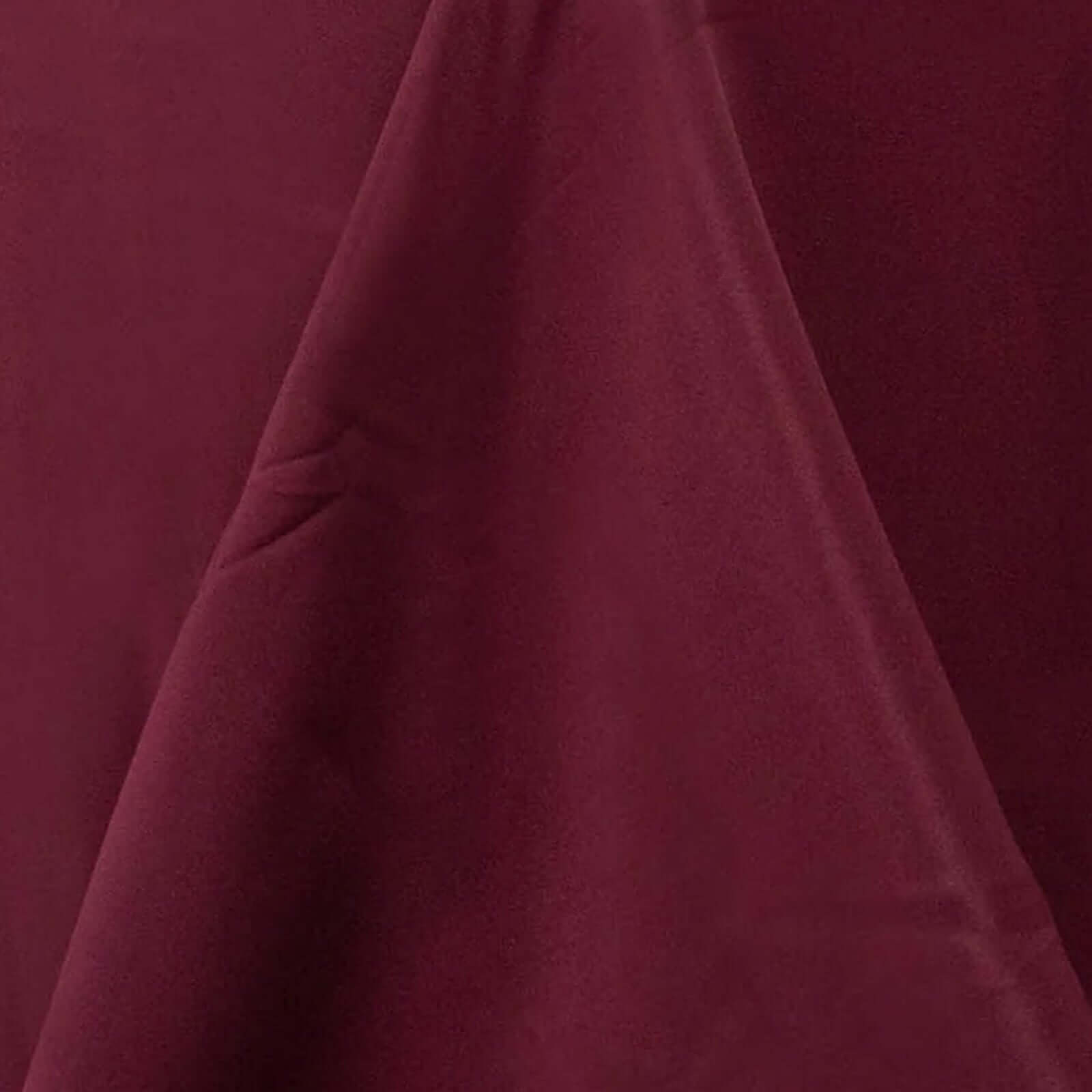 Premium Polyester 90x156 Rectangle Tablecloth Burgundy - Seamless 220GSM Stain-Resistant Table Cover