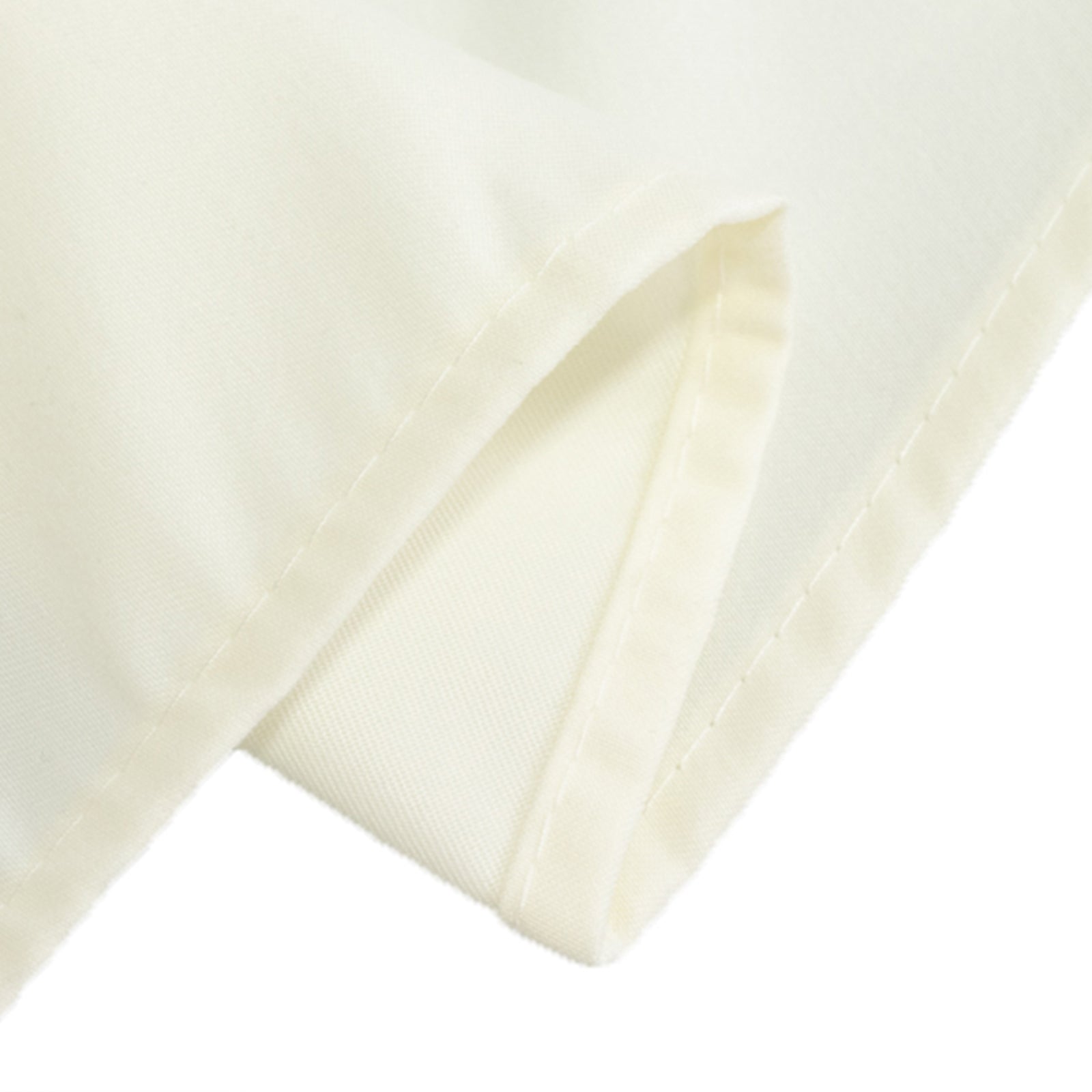 Cotton Blend 108 Round Tablecloth Ivory - Wrinkle-Resistant Design