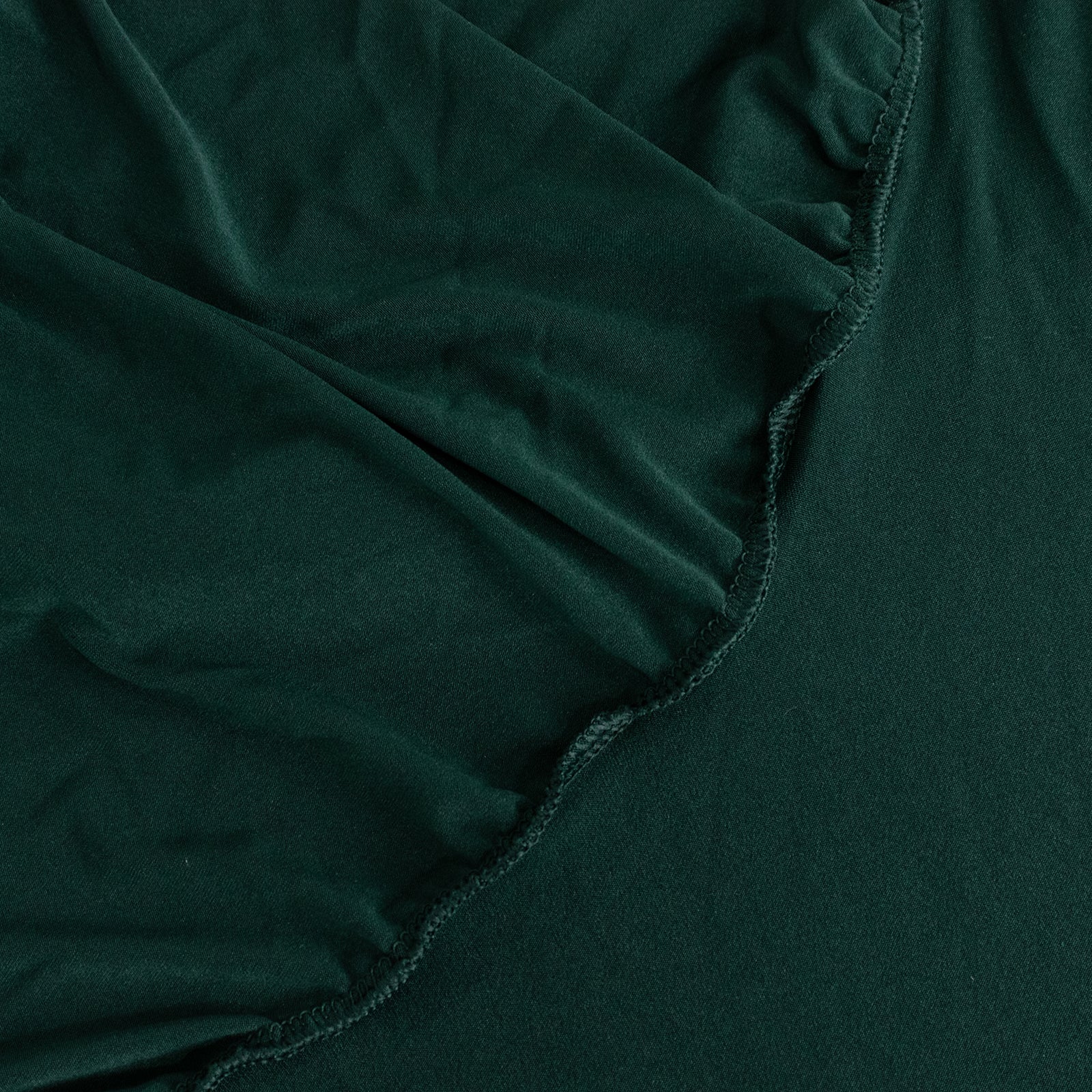 Spandex Rectangle 72x30 Table Skirt Hunter Emerald Green with Wavy Skirt-Like Effect Table Cover