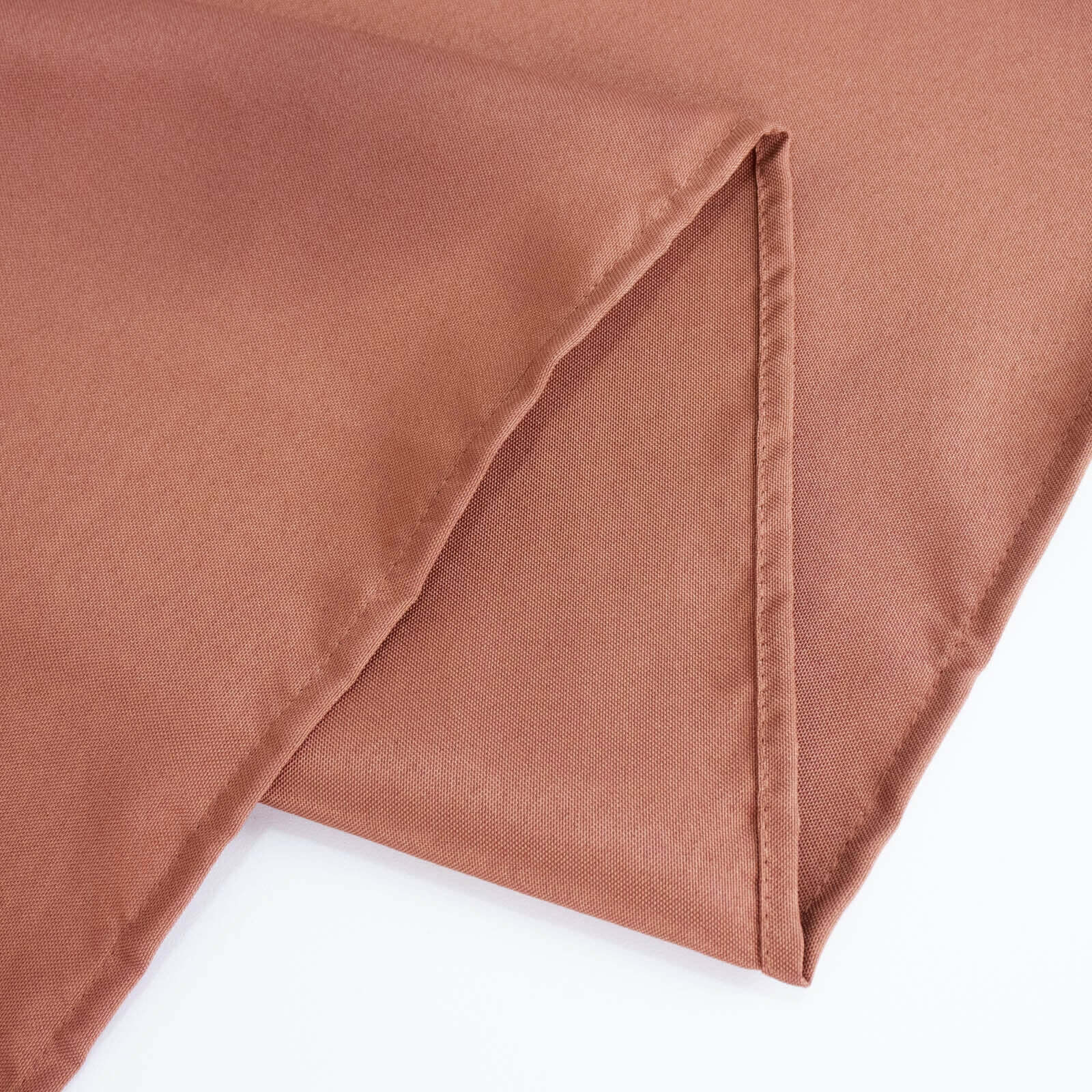 Premium Polyester 54x54 Square Tablecloth Terracotta (Rust) - Stain and Wrinkle-Resistant 220GSM Table Cover