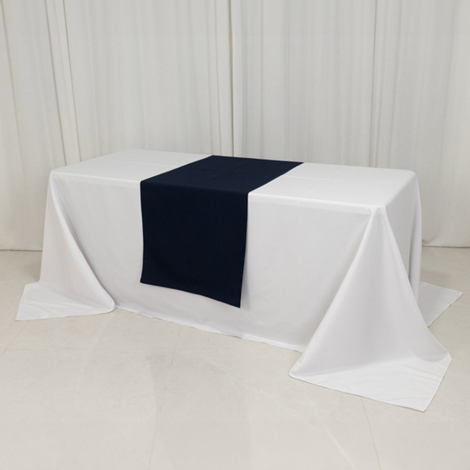 Wide Premium Polyester 24x72 Table Runner Navy Blue - Sublimation Printable Banner