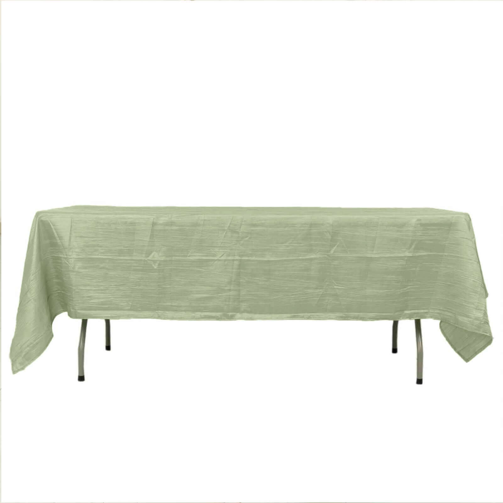 Taffeta 60x102 Rectangle Tablecloth Sage Green - Accordion Crinkle Table Cover