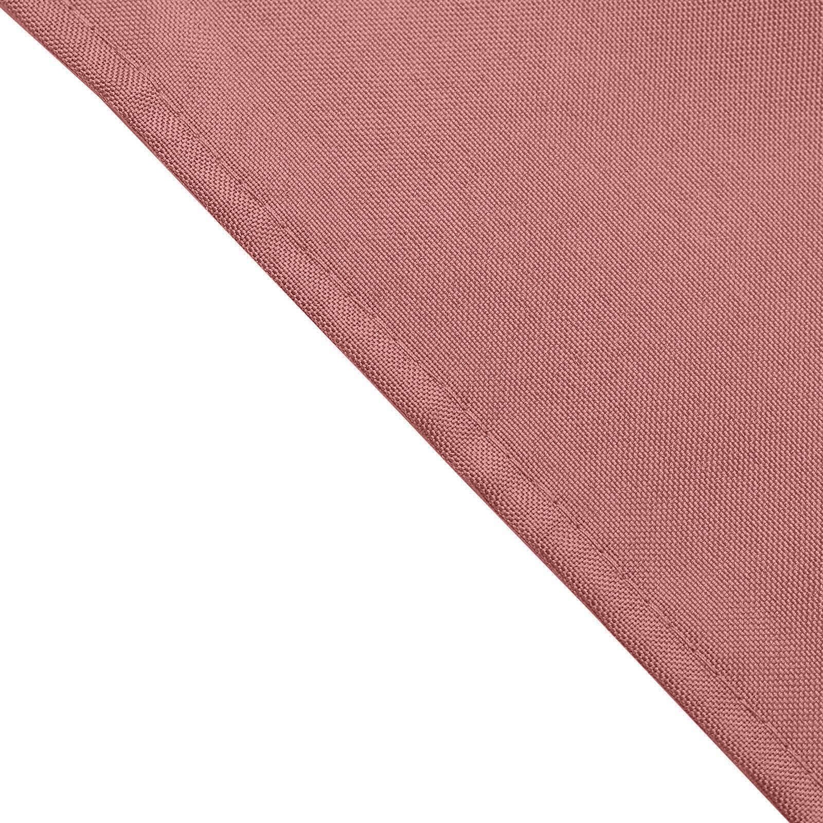 5 Pack Cinnamon Rose Seamless Cloth Dinner Napkins, Wrinkle Resistant Linen 17x17