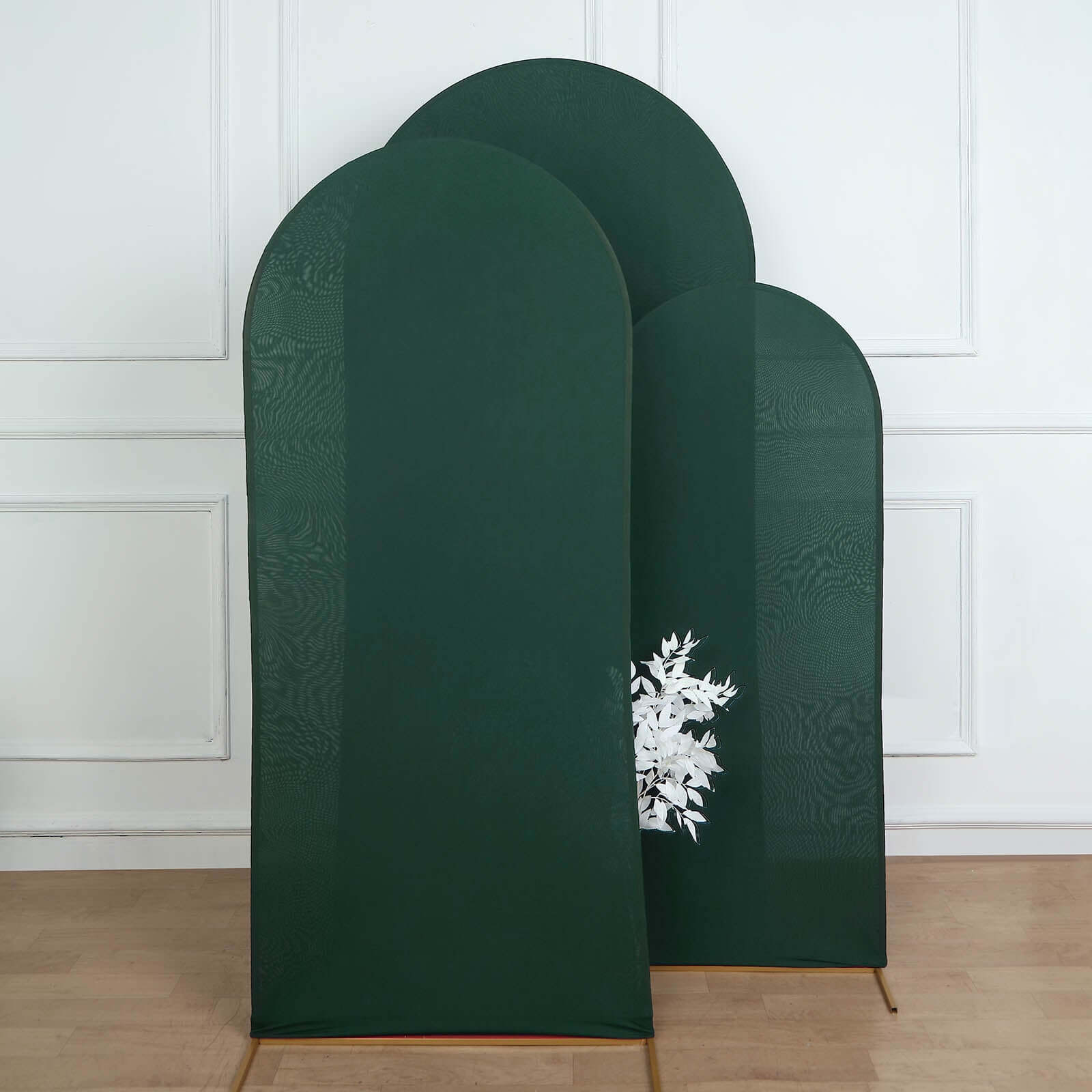 6ft Matte Hunter Emerald Green Spandex Fitted Chiara Backdrop Stand Cover For Round Top Wedding Arch