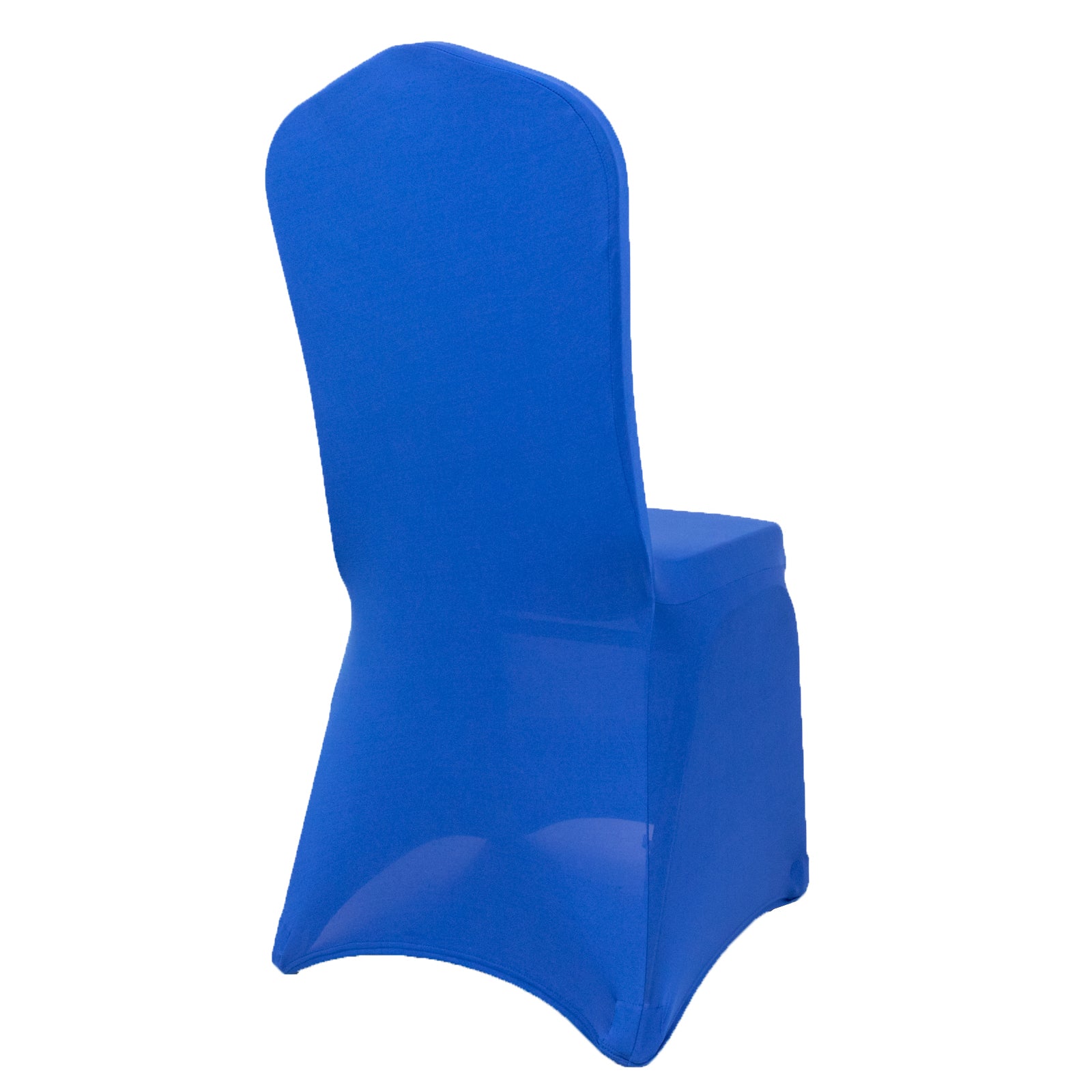 Premium Spandex Chair Cover with Foot Pockets for Banquet Chairs Royal Blue - Stretch 220GSM Fitted Slipcover