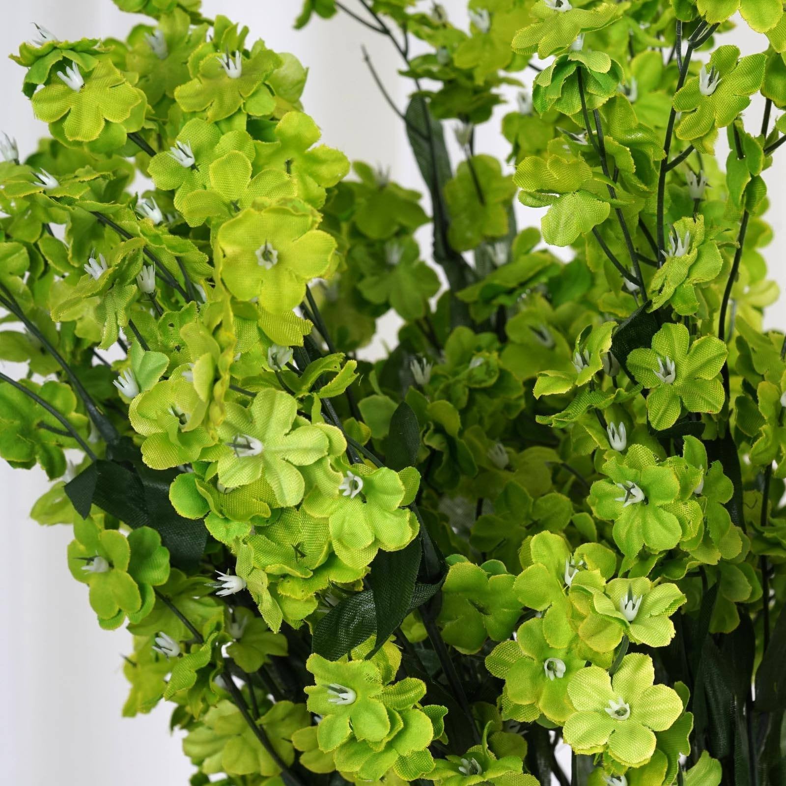 12 Stems Lime Artificial Silk Babys Breath Flower Bushes Spray