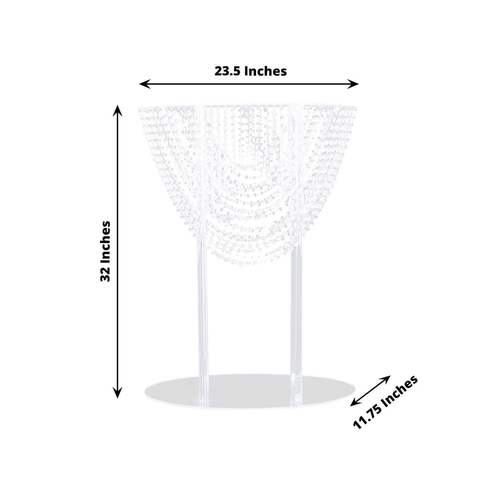 Acrylic Wedding Bouquet Pillar Centerpiece Crystal Chandelier Design - Large Flower Arrangement Table Stand 32