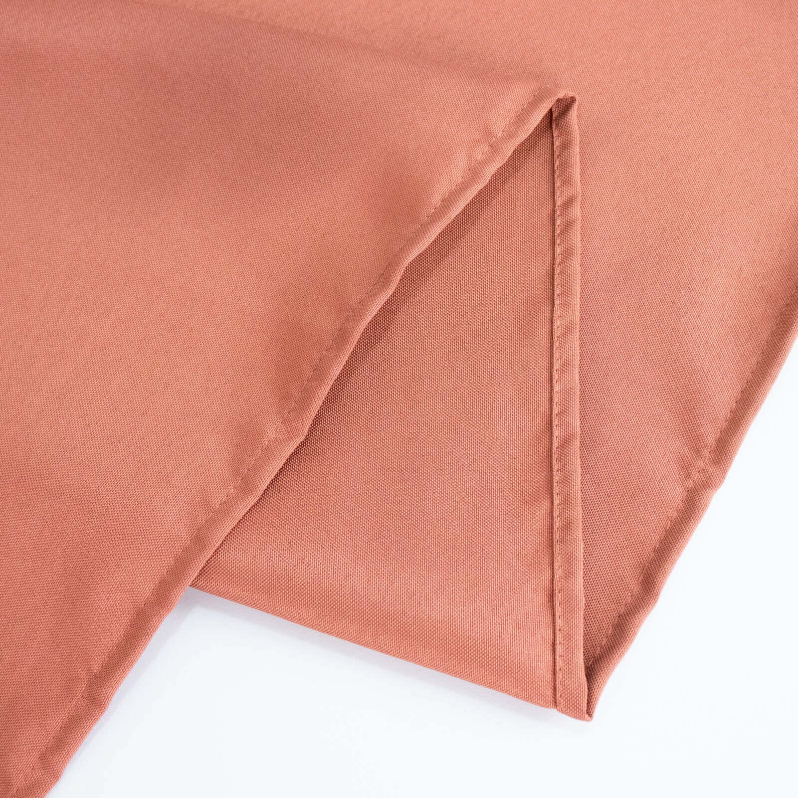 Premium Polyester 90x156 Rectangle Tablecloth Terracotta (Rust) - Seamless 220GSM Stain-Resistant Table Cover