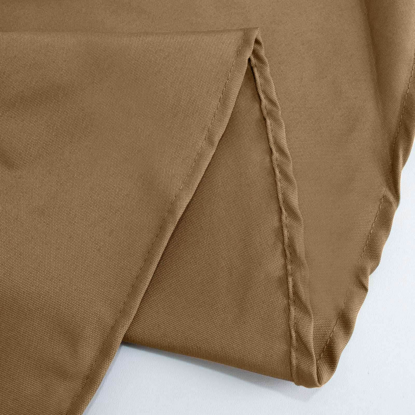 Polyester 90x132 Rectangle Tablecloth Taupe - Seamless Wrinkle-Resistant Table Cover