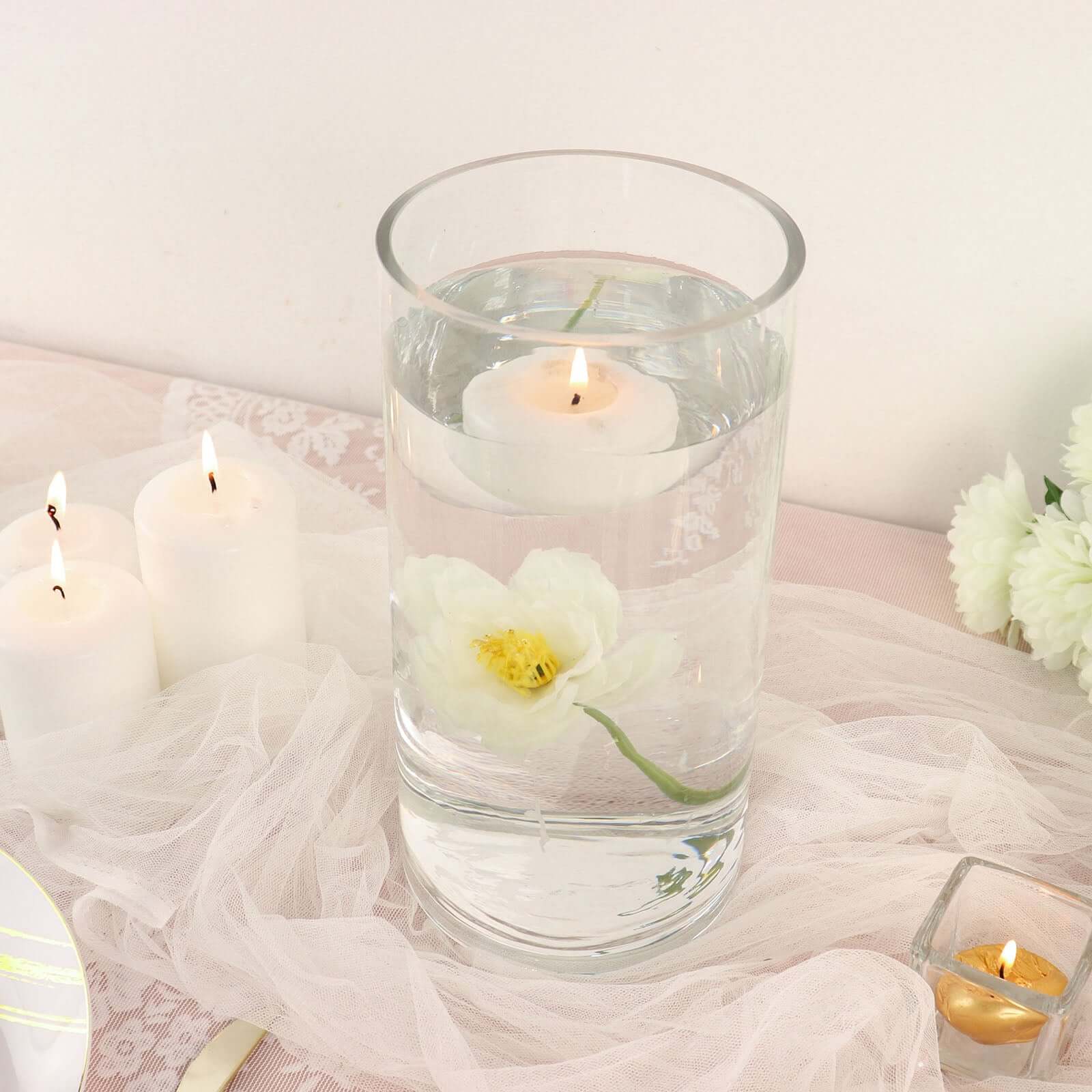 12-Pack Glass Flower Vases Cylinder Design Heavy Duty Clear - Stylish Centerpieces for Weddings 10