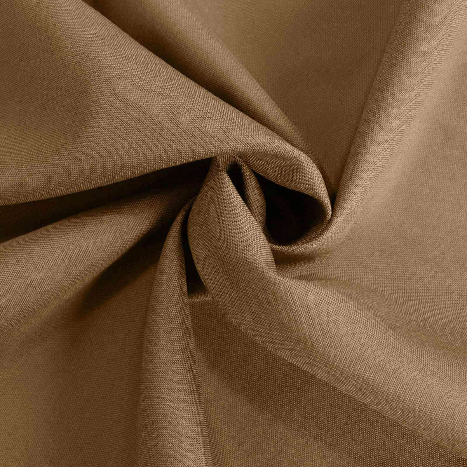 Polyester 90x90 Table Overlay Square Tablecloth Taupe - Wrinkle-Resistant & Durable Table Cover