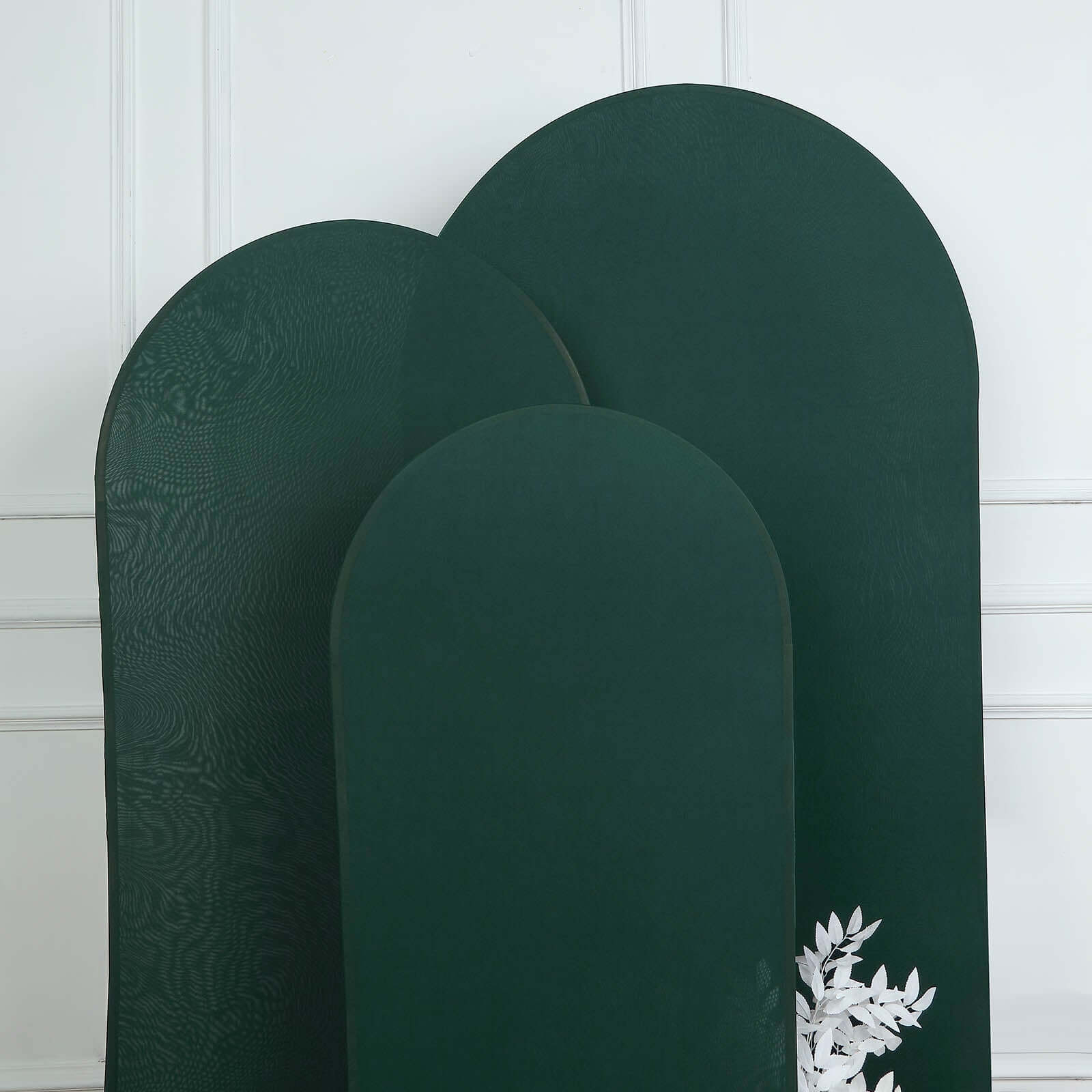 5ft Matte Hunter Emerald Green Spandex Fitted Chiara Backdrop Stand Cover For Round Top Wedding Arch