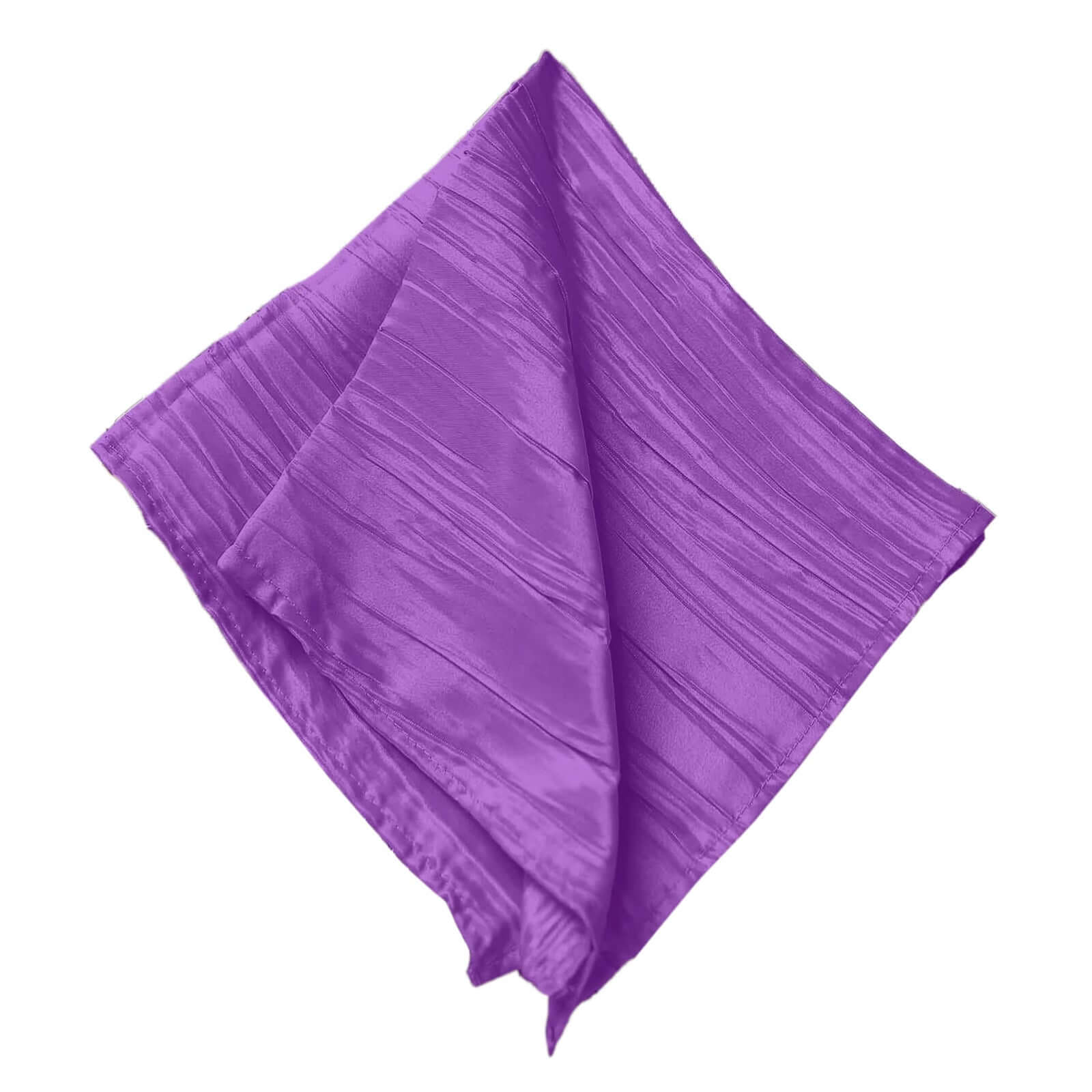5 Pack Taffeta 20x20 Napkins Purple - Accordion Crinkle Dinner Napkins