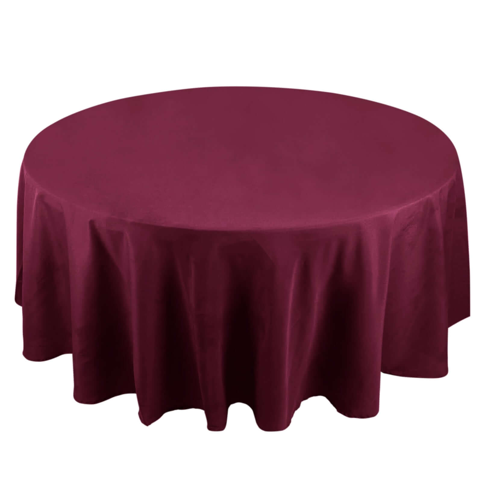 Premium Polyester 108 Round Tablecloth Burgundy - Wrinkle-Resistant 220GSM Table Cover