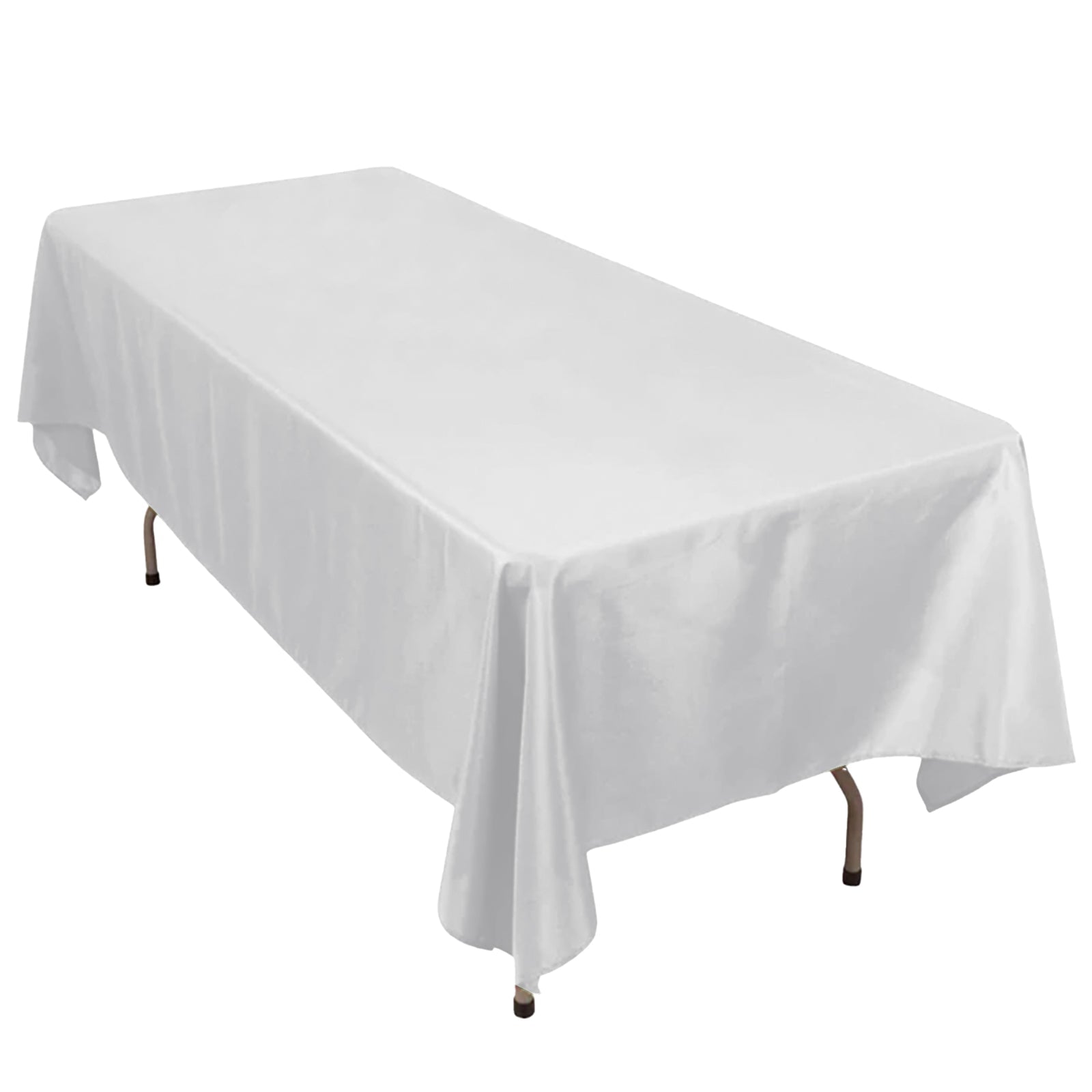 Premium Polyester 60x102 Rectangle Tablecloth Silver - Durable 220GSM Wrinkle-Resistant Table Cover