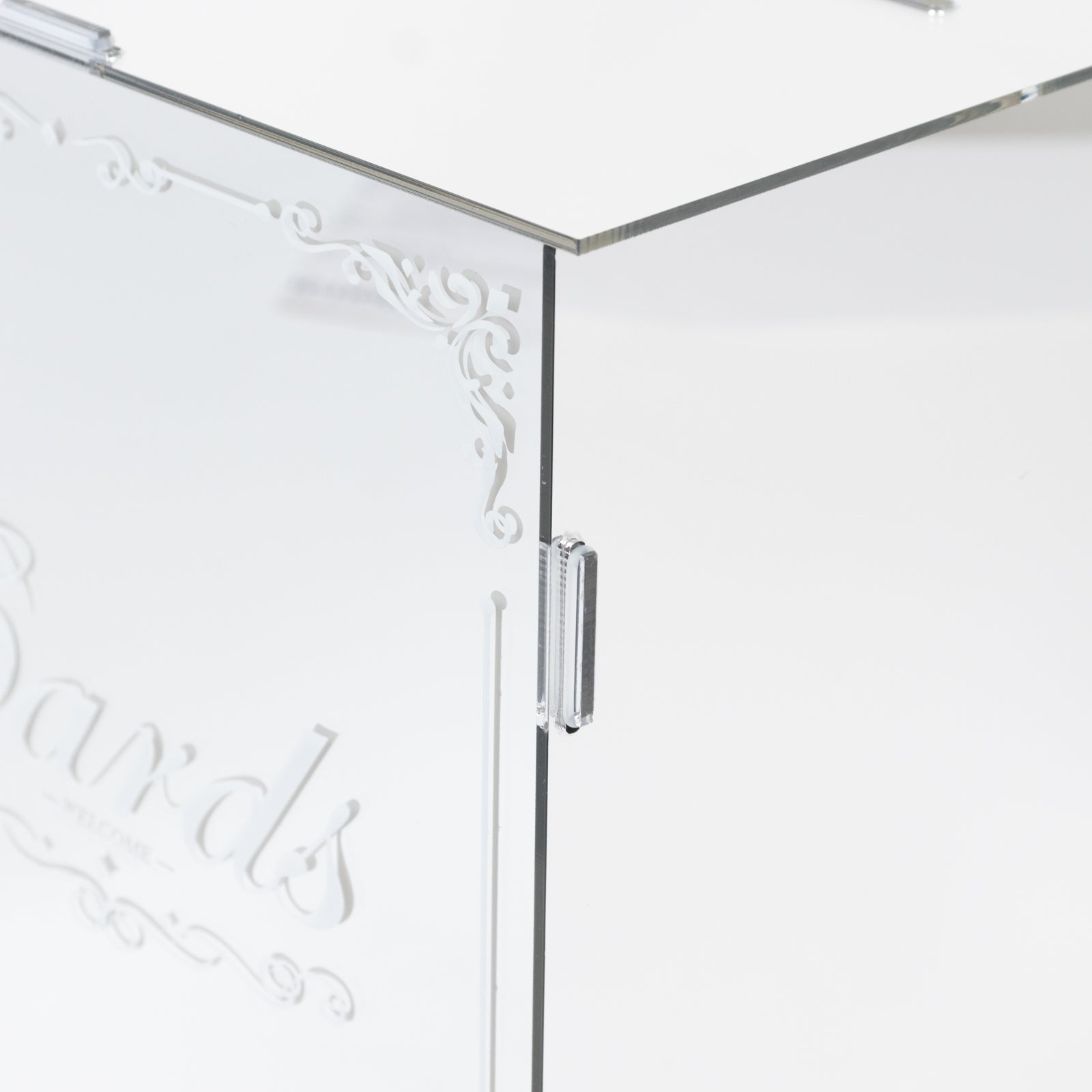 10 Silver Mirror Acrylic Wedding Card Box with Slot - Wishing Well Money Box for Reception, Graduation, and Events